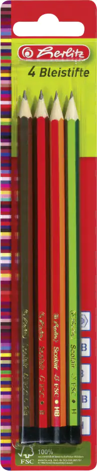 herlitz Bleistifte Holz HB B 2B Mine