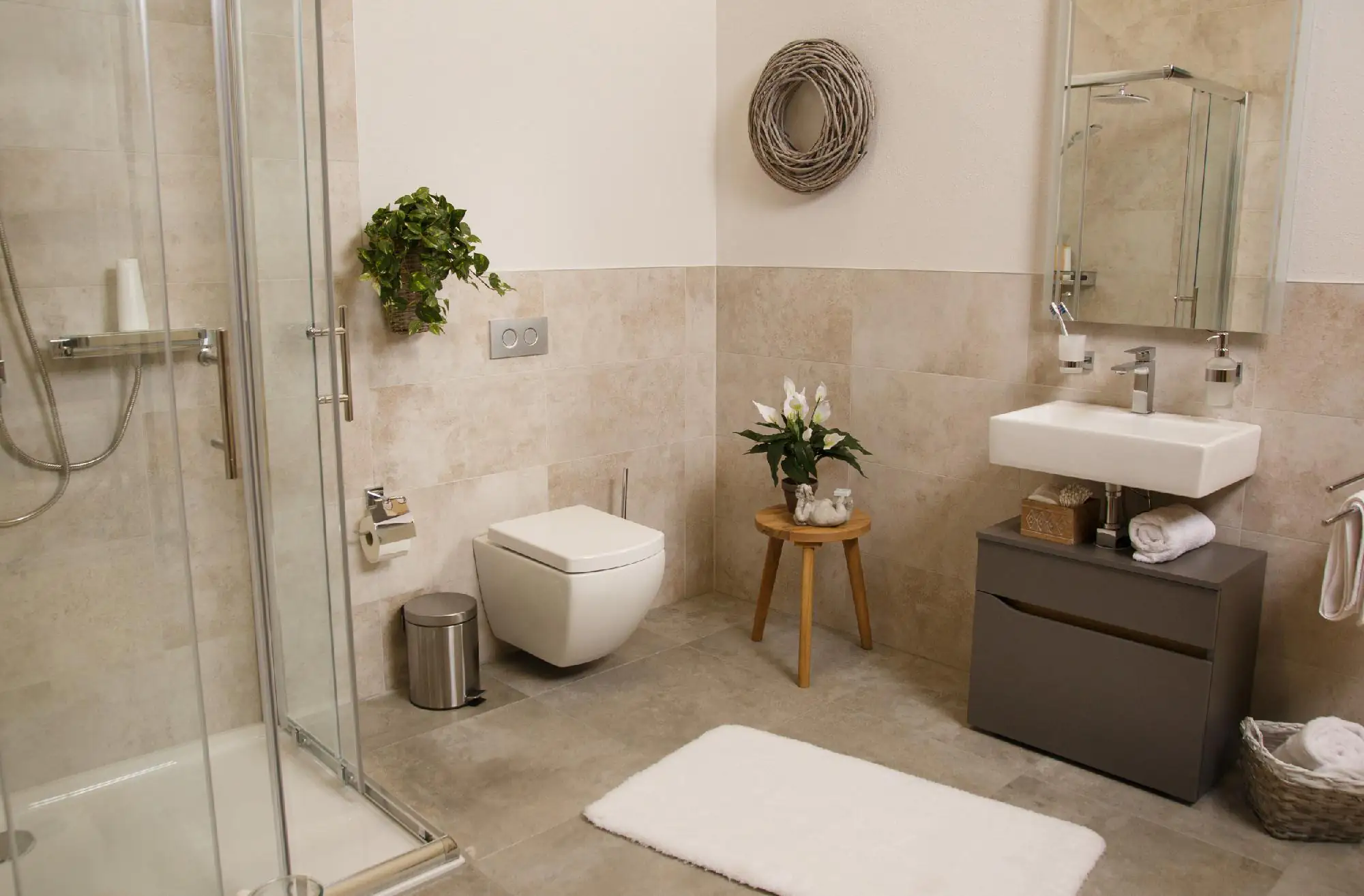 Mica Kunstpflanze Schimdaases hängend grün im Topf 45 x 25 x 25 cm