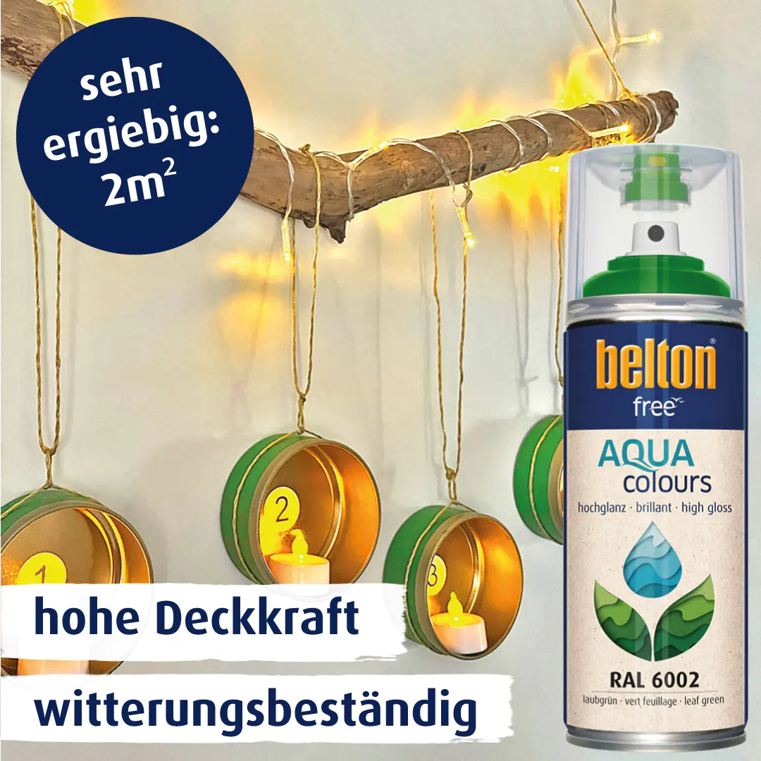 belton free Lackspray AQUAcolours 400 ml laubgrün hochglanz