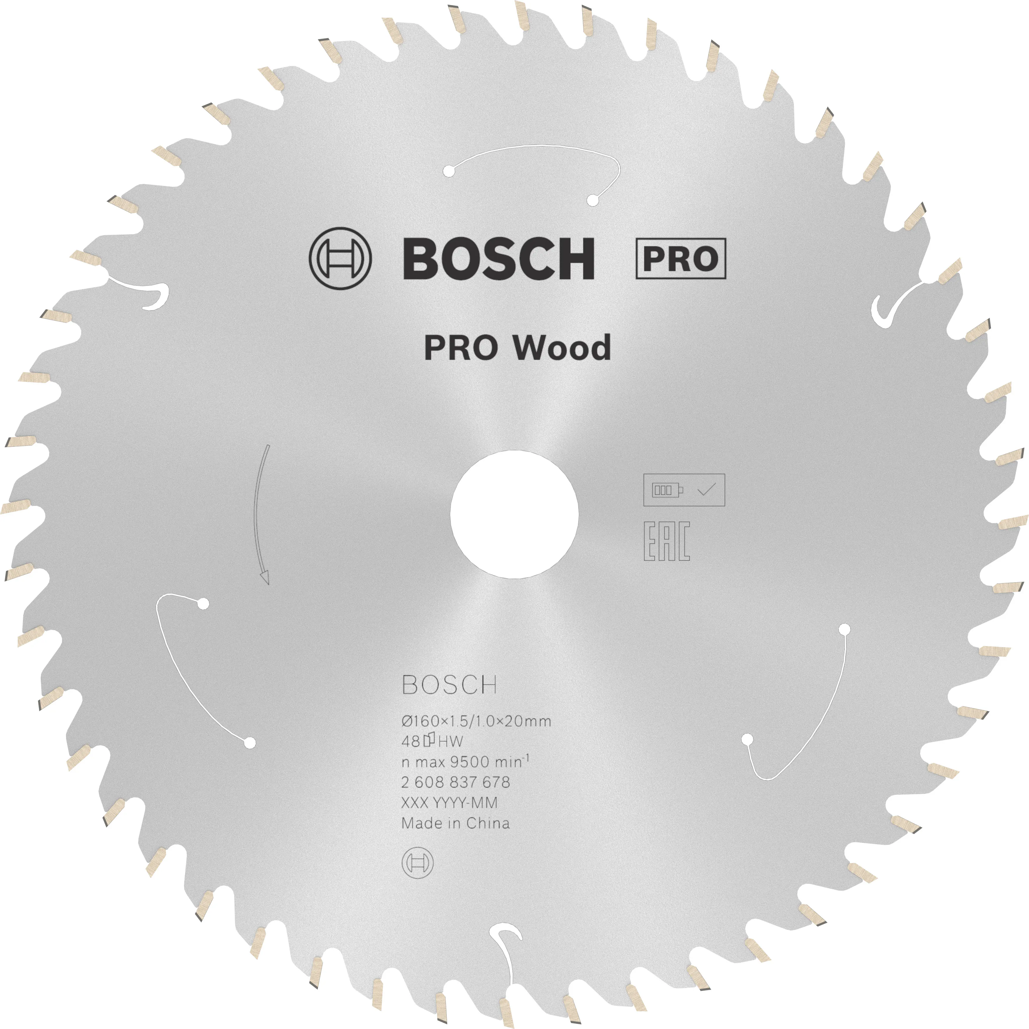 Bosch PRO Wood cordless Kreissägeblatt 160 x 1,5 x 20 mm T48 Bosch PRO Wood cordless Kreissägeblatt 160 x 1,5 x 20 mm T48