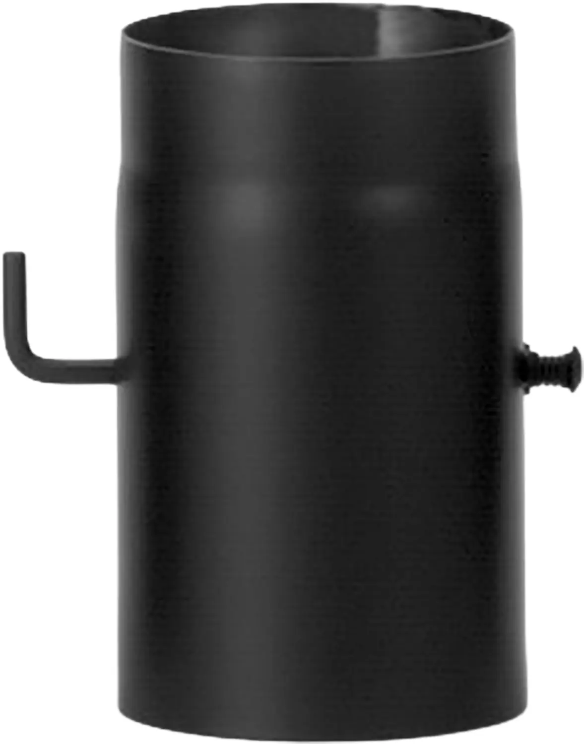 FireFix Ofenrohr Ø 150 mm, 25 cm, mit Drosselklappe, schwarz