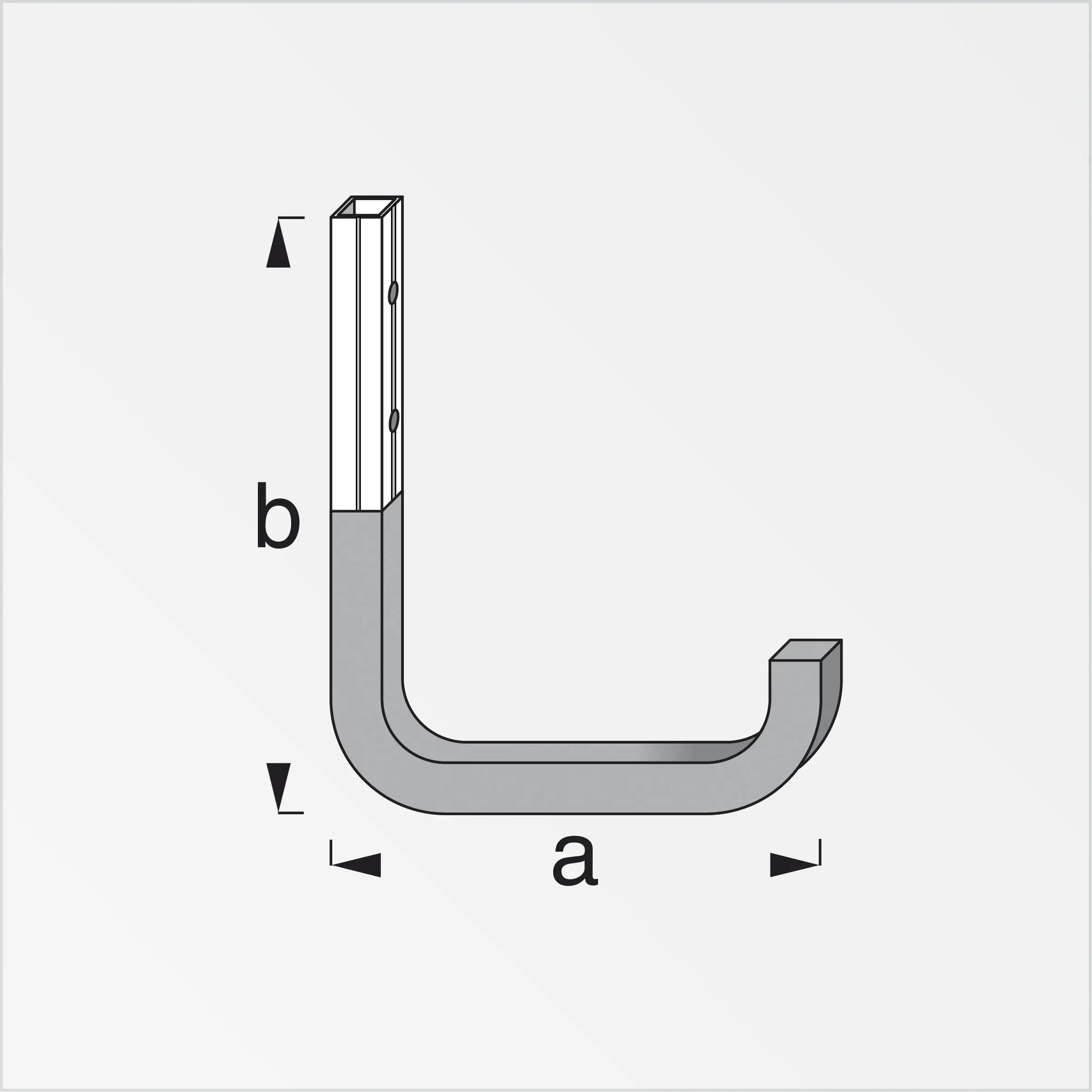 coaxis®-Wandhaken, gummiert 250 x 300 mm Aluminium roh schwarz coaxis®-Wandhaken, gummiert 250 x 300 mm Aluminium roh schwarz