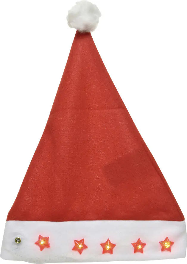 Kaemingk Weihnachtsmannmütze mit Sternen rot 40 cm Kaemingk Weihnachtsmannmütze mit Sternen rot 40 cm
