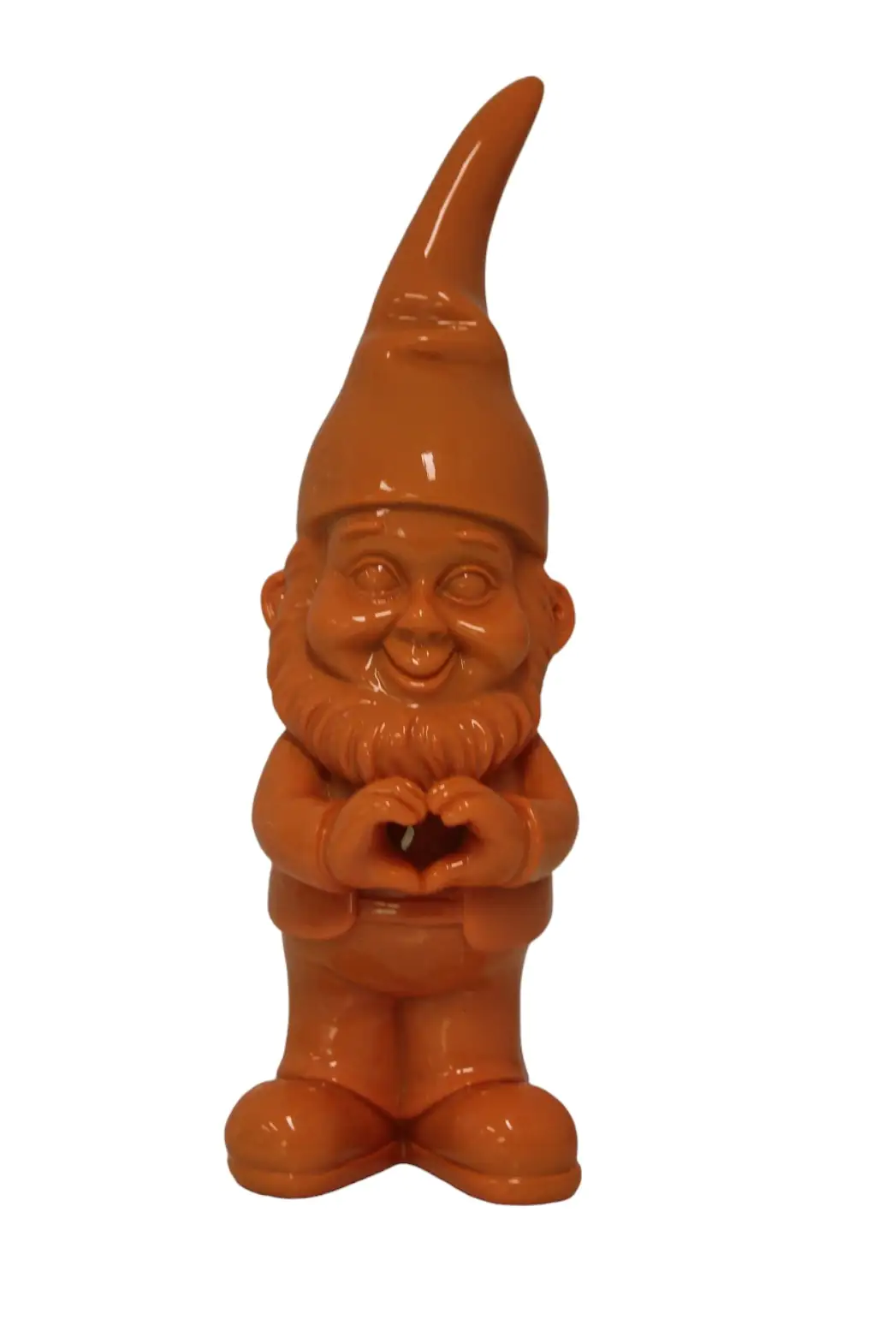 Figur Zwerg Herz unten 58cm, Polyresin 58 x 20 x 18 cm orange