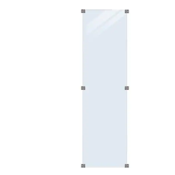 Plus Glaszaun 55,4 x 176 cm klares Glas gehärtetes 6 mm Glas Plus Glaszaun 55,4 x 176 cm klares Glas gehärtetes 6 mm Glas