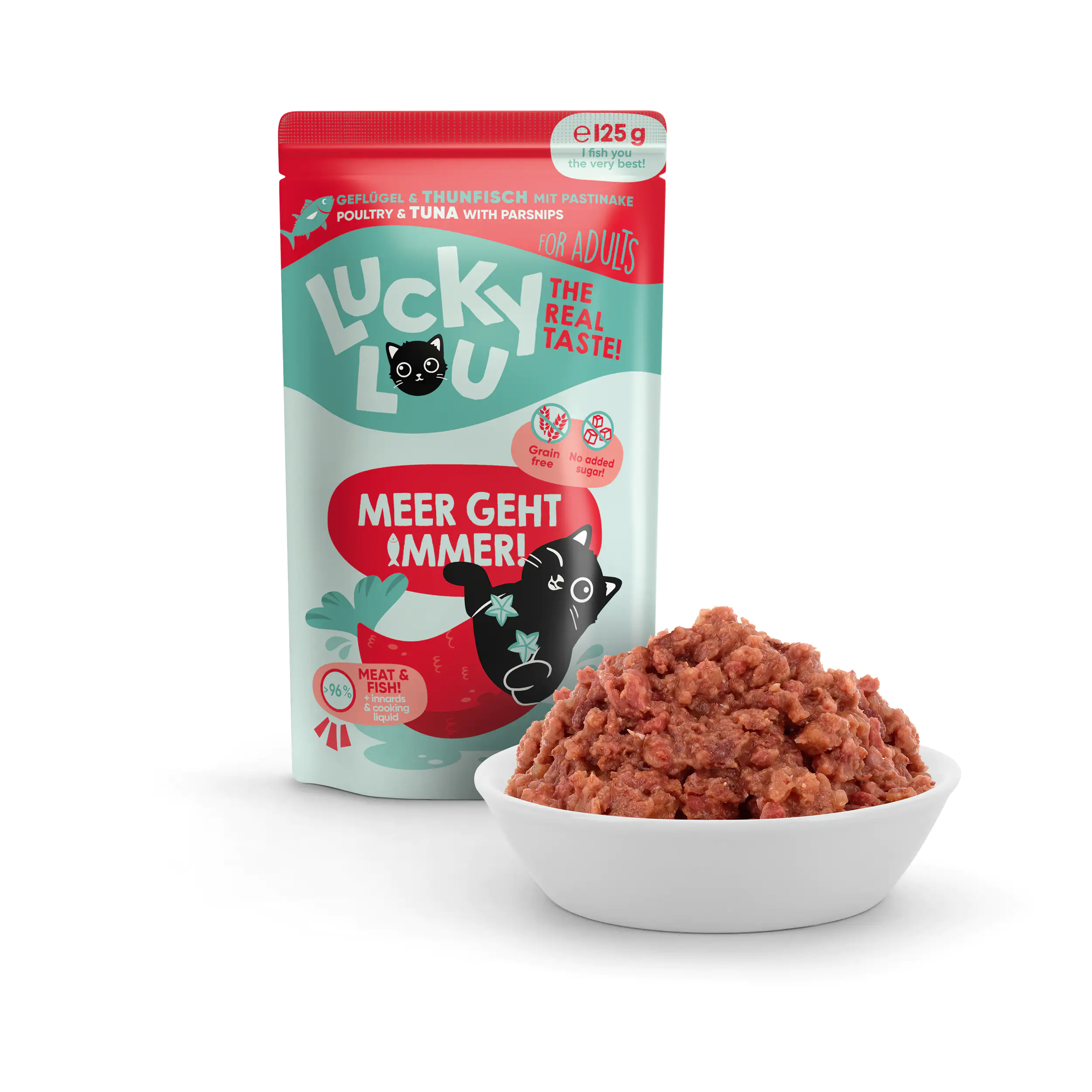 Lucky Lou Katzenfutter Geflügel und Thunfisch 125 g