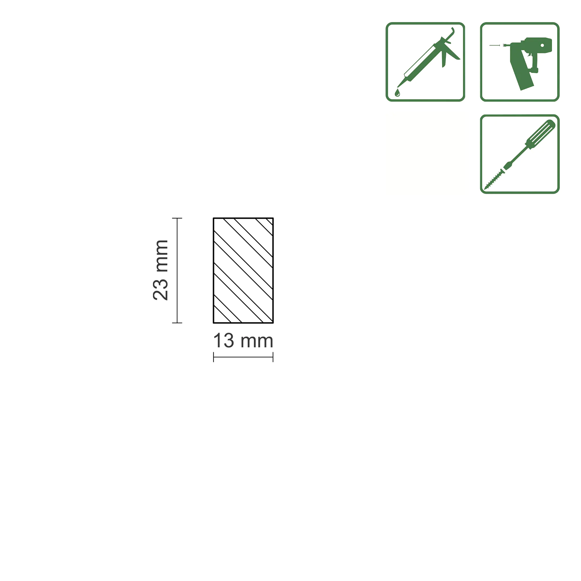 FN Neuhofer Flachleiste 100 cm 23 x 13 mm Fichte/Kiefer