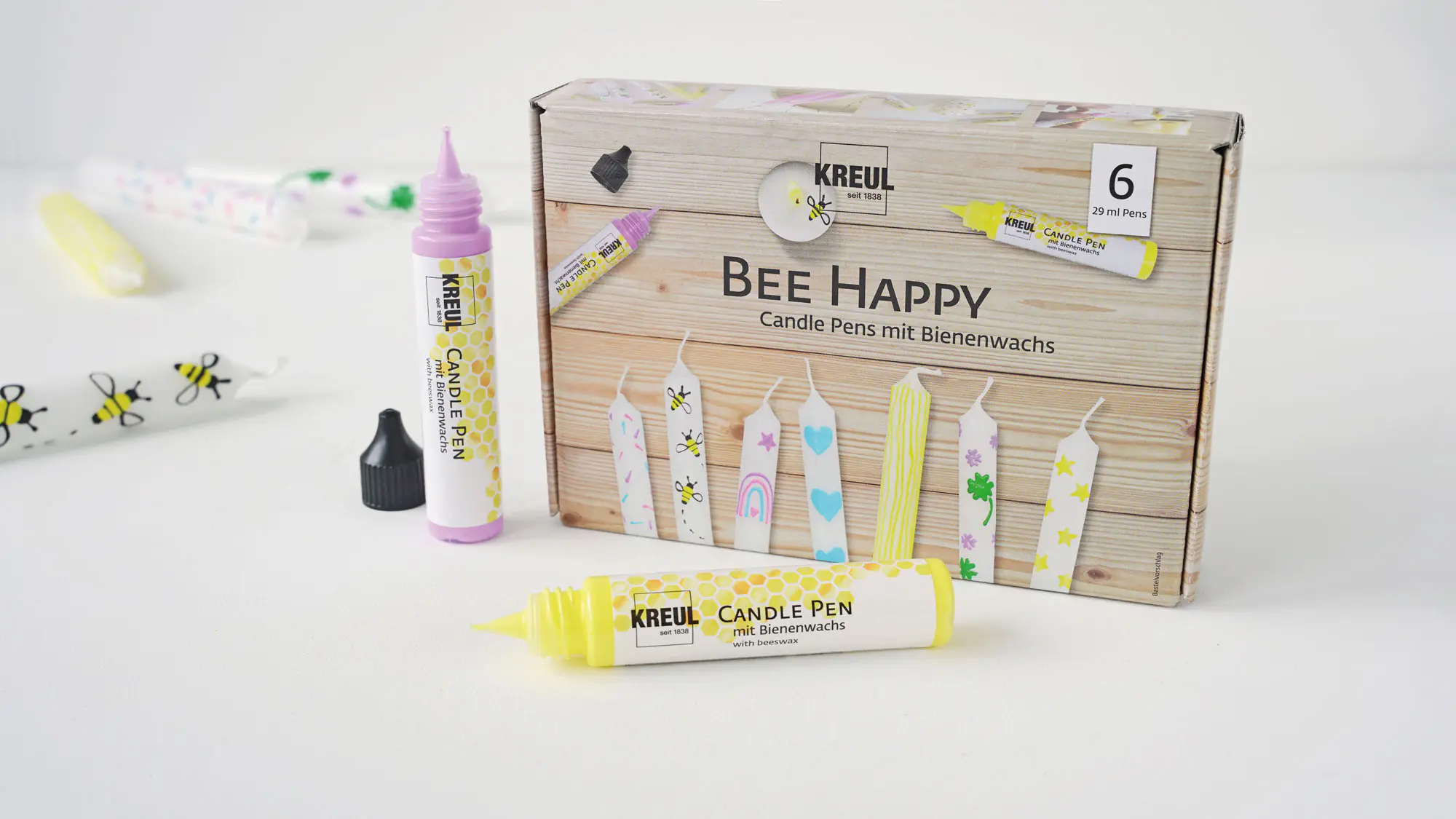 Kreul Candle Pen Bee Happy 6er Set Kreul Candle Pen Bee Happy 6er Set