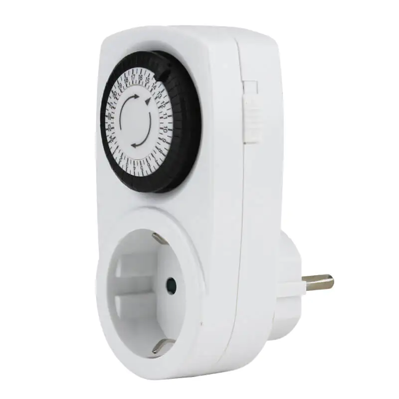 Tageszeitschaltuhr analog, mini, für innen, weiß Tageszeitschaltuhr analog, mini, für innen, weiß