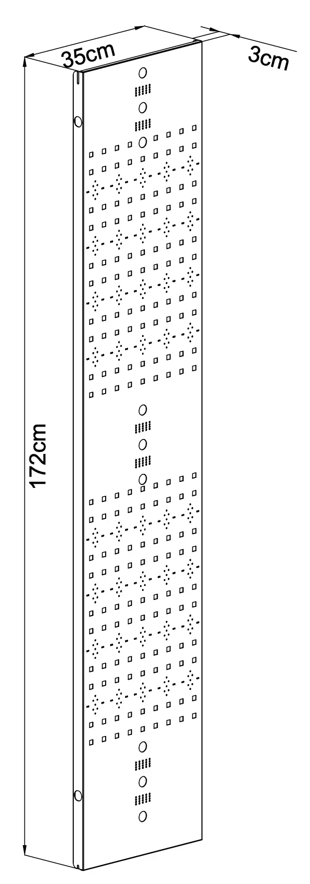 Floraworld Lochblech 2in1 für Gerätehaus verzinkt 172 cm