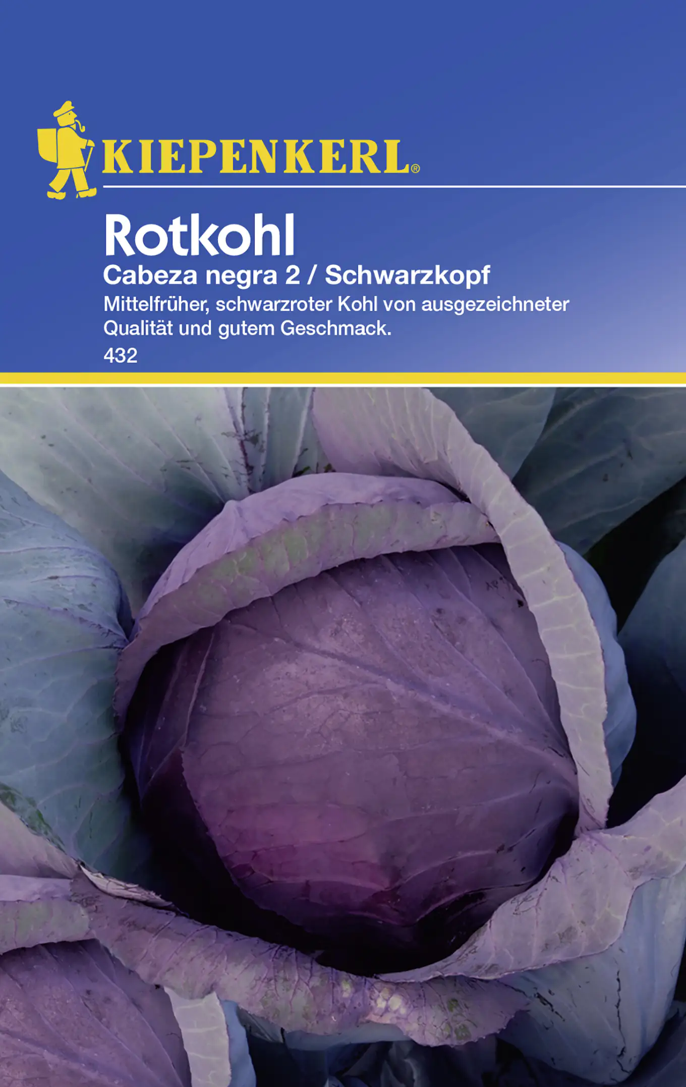 Kiepenkerl Rotkohl Cabeza negra 2 Schwarzkopf Brassica oleracea var.capitata f. rubra, Inhalt: ca. 5