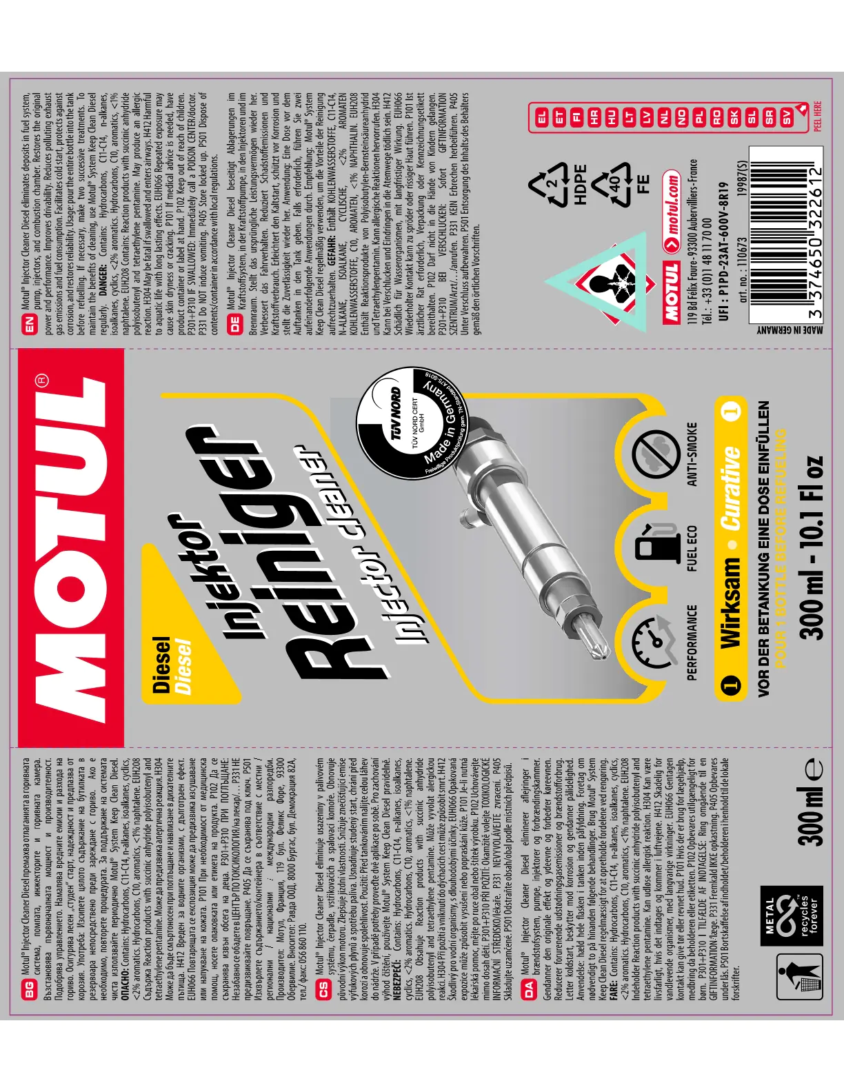 Motul Injektorreiniger Diesel 300ml Motul Injektorreiniger Diesel 300ml
