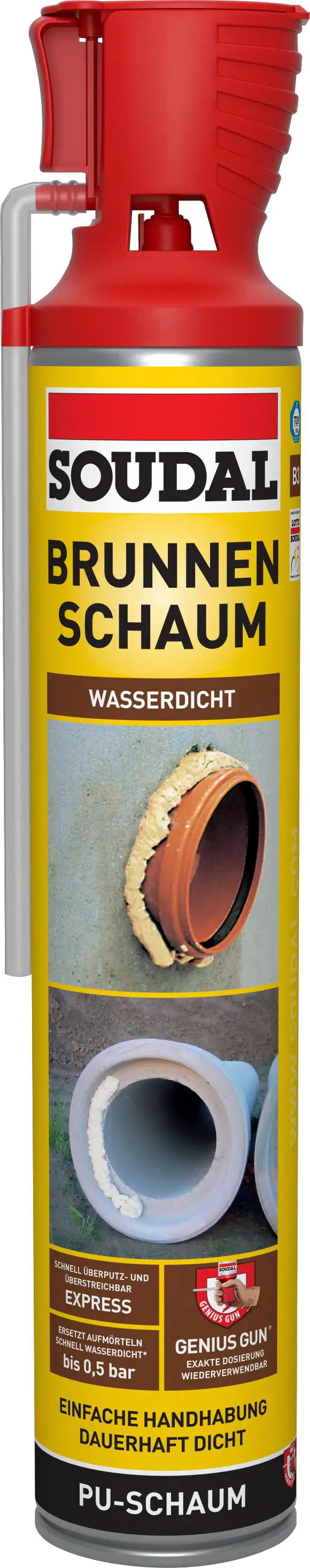 Soudal 1K Brunnenschaum Genius Gun 750 ml