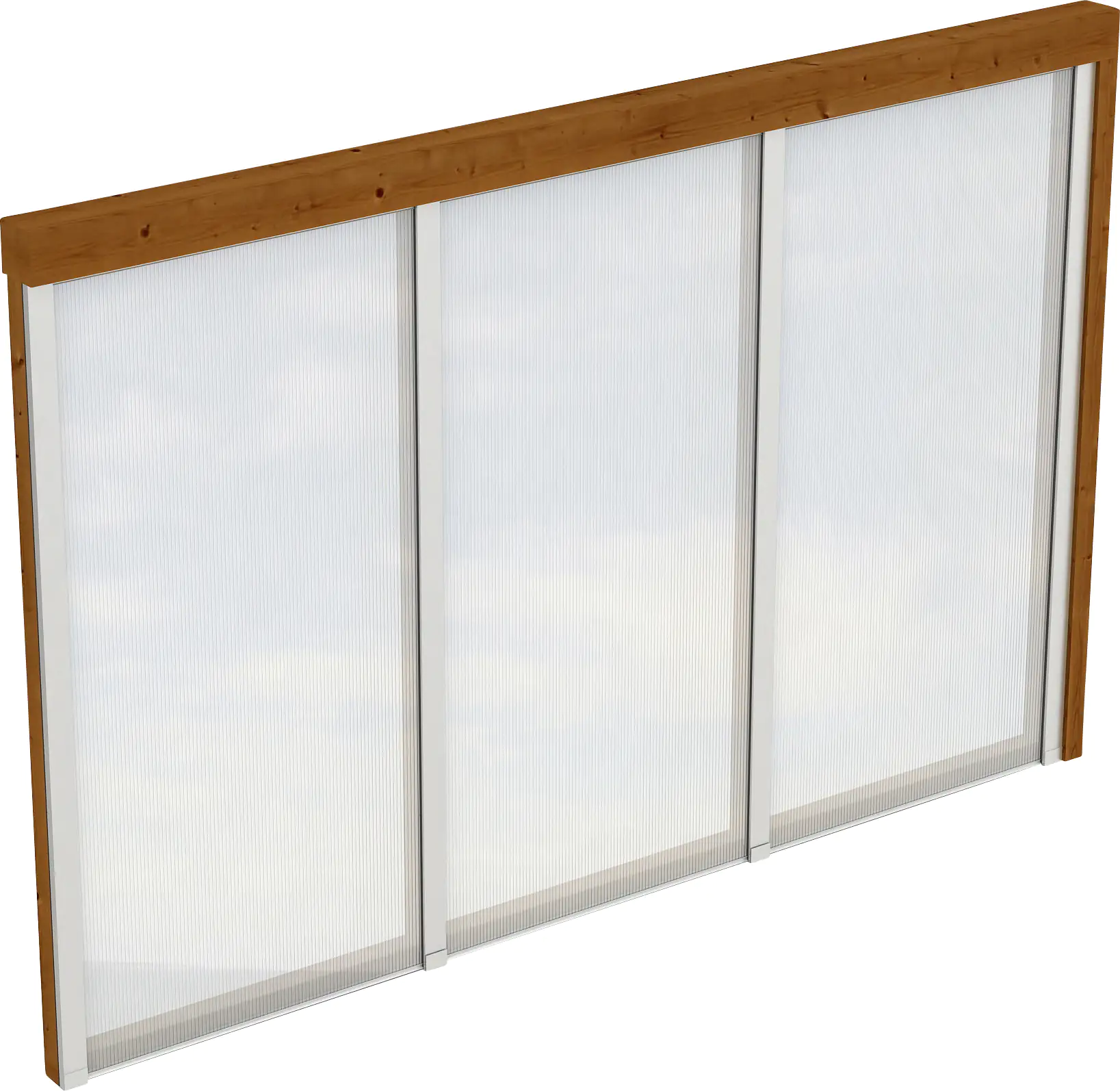 SKAN HOLZ Seitenwand m. Polycarbonatplatten 305 x 200 cm, Fichte