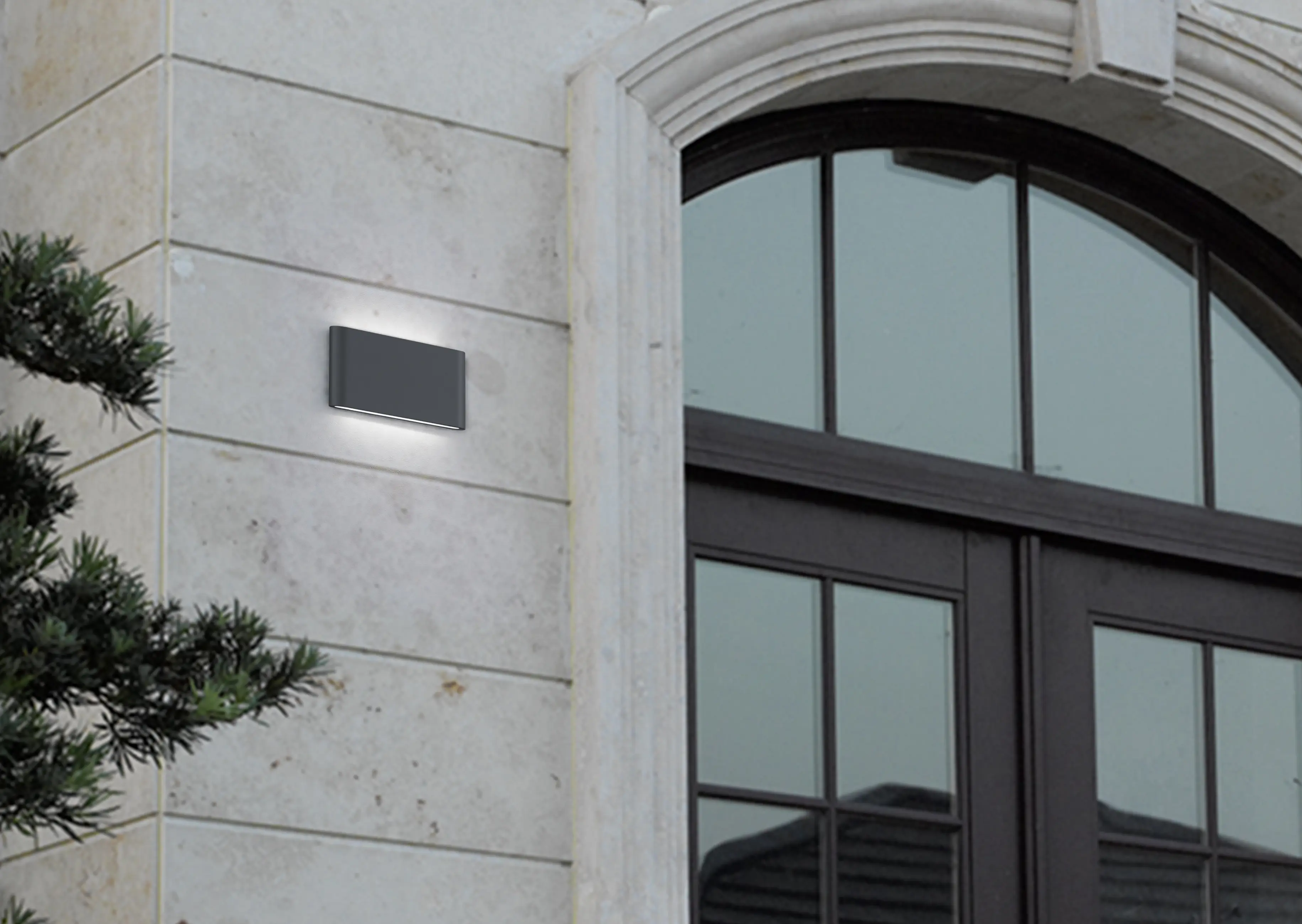 Trio Leuchten LED Außen-Wandleuchte Thames II anthrazit Up- & Downlight Trio Leuchten LED Außen-Wandleuchte Thames II anthrazit Up- & Downlight