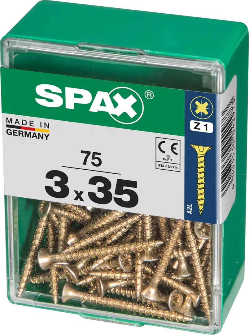 Spax Universalschrauben 3.0 x 35 mm PZ 1 - 75 Stk.