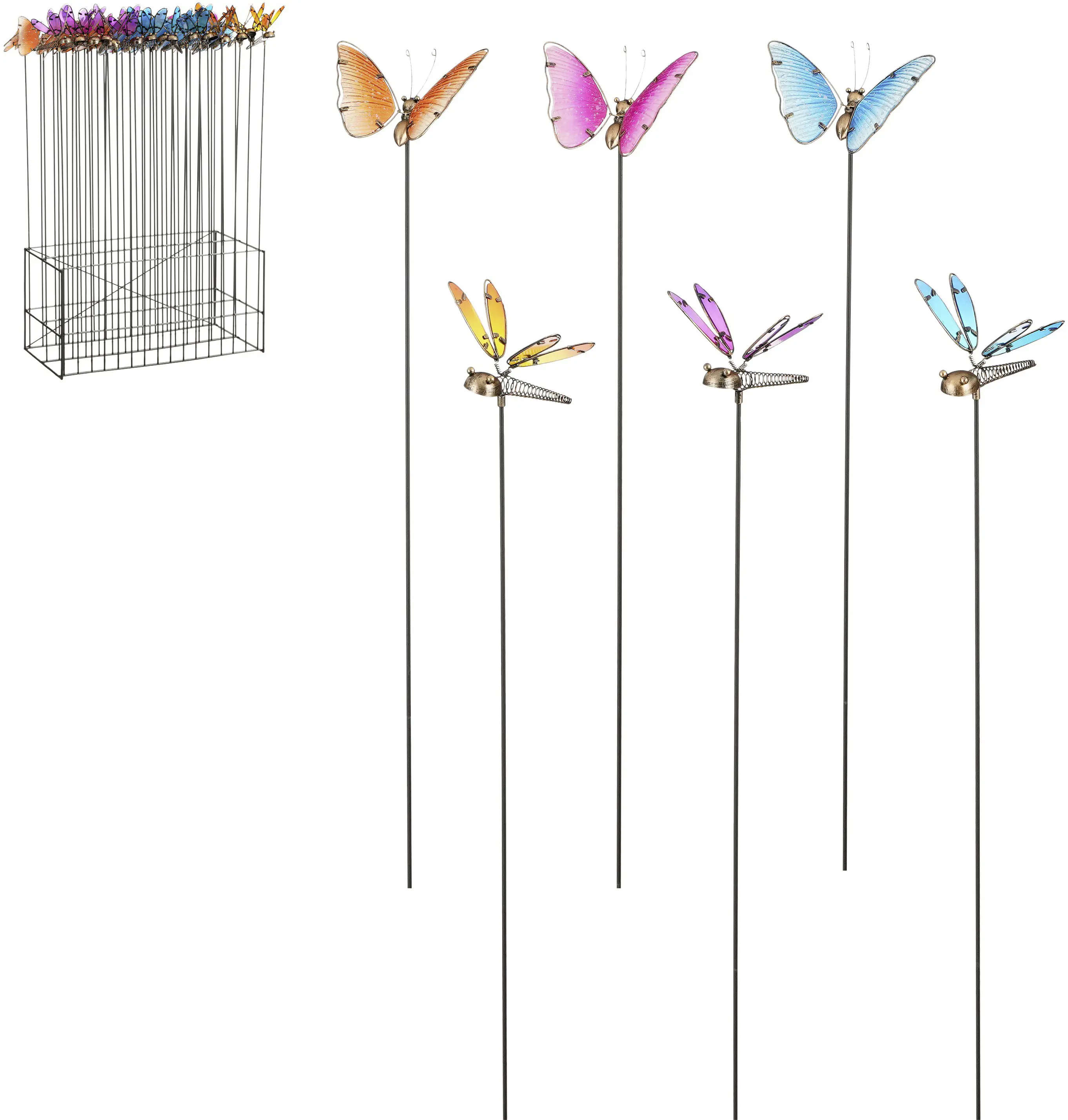 Mica Decorations Gartenstecker Schmetterling oder Libelle 99 x 64 x 37 cm