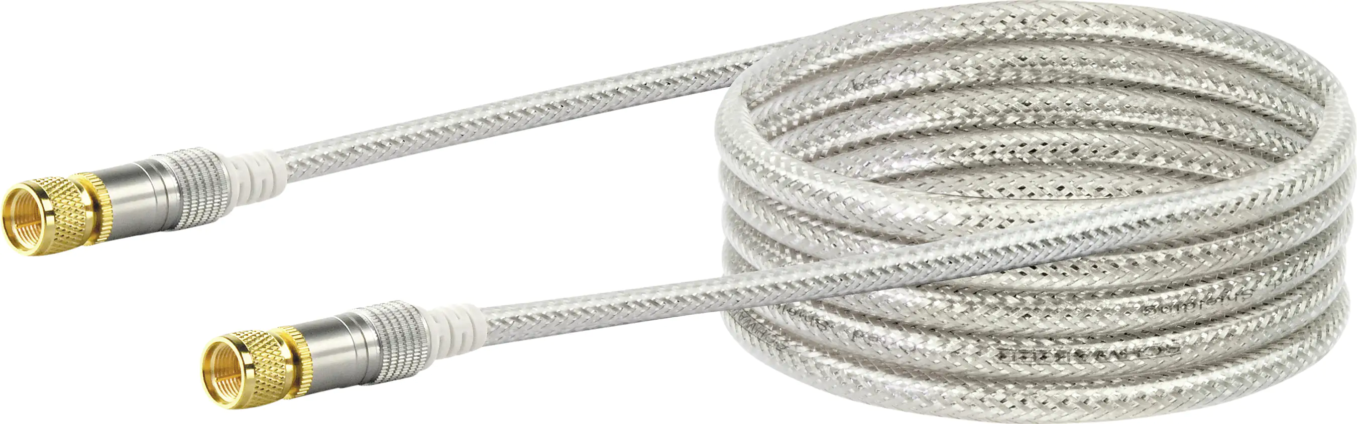 Schwaiger SAT Anschlusskabel KVCHD50 532 (110dB) transparent, 5,0m, 1x F Stecker / 1x F Stecker Schwaiger SAT Anschlusskabel KVCHD50 532 (110dB) transparent, 5,0m, 1x F Stecker / 1x F Stecker