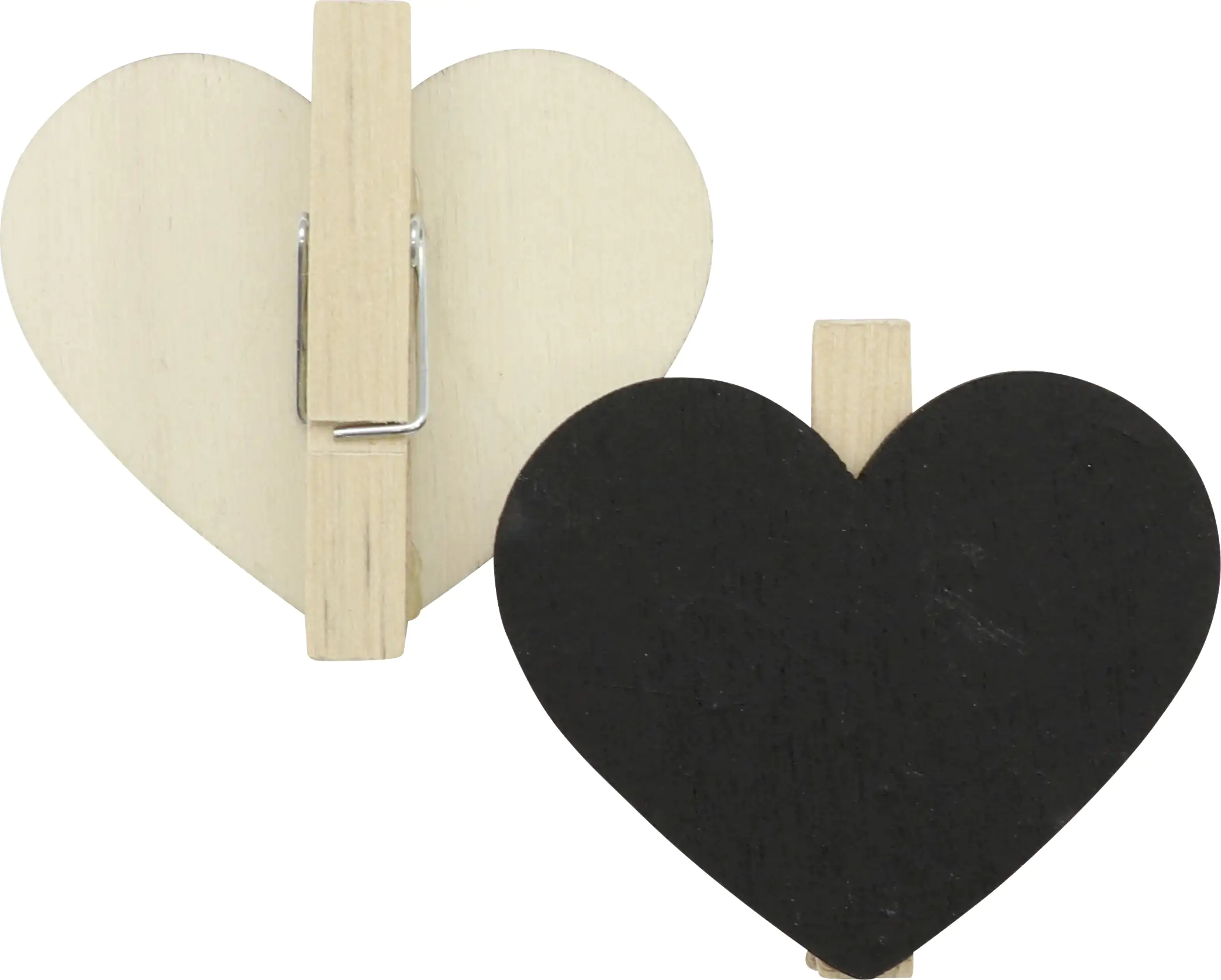 Holztafel mit Klammer, Herz
