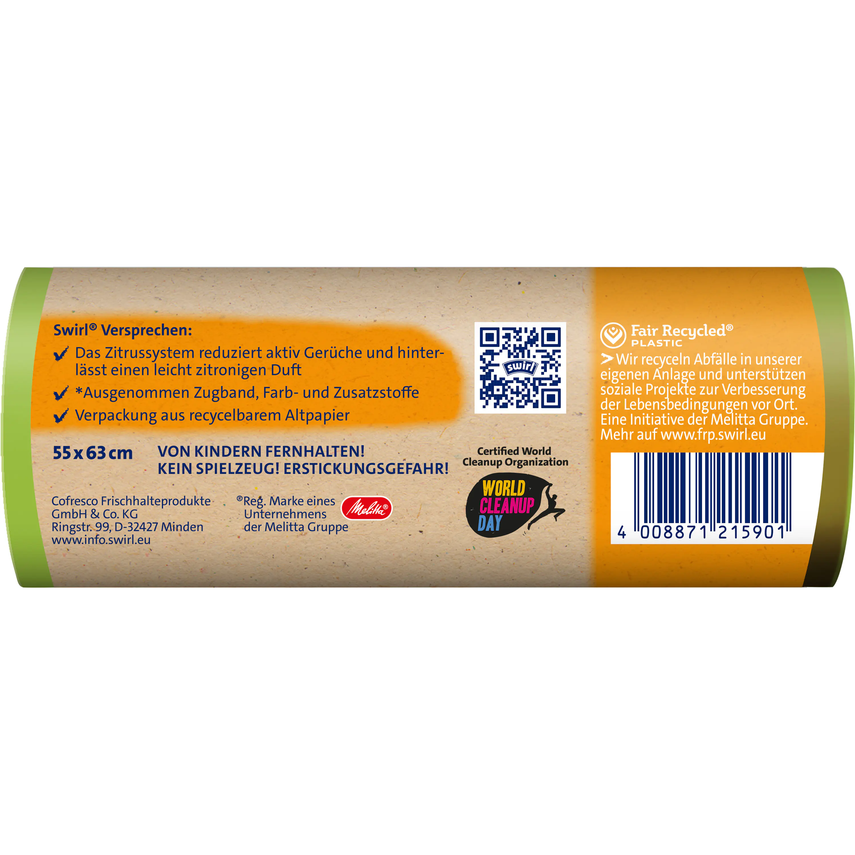 Swirl® 35 l Aktive Frische Müllbeutel Reißfest & Dicht