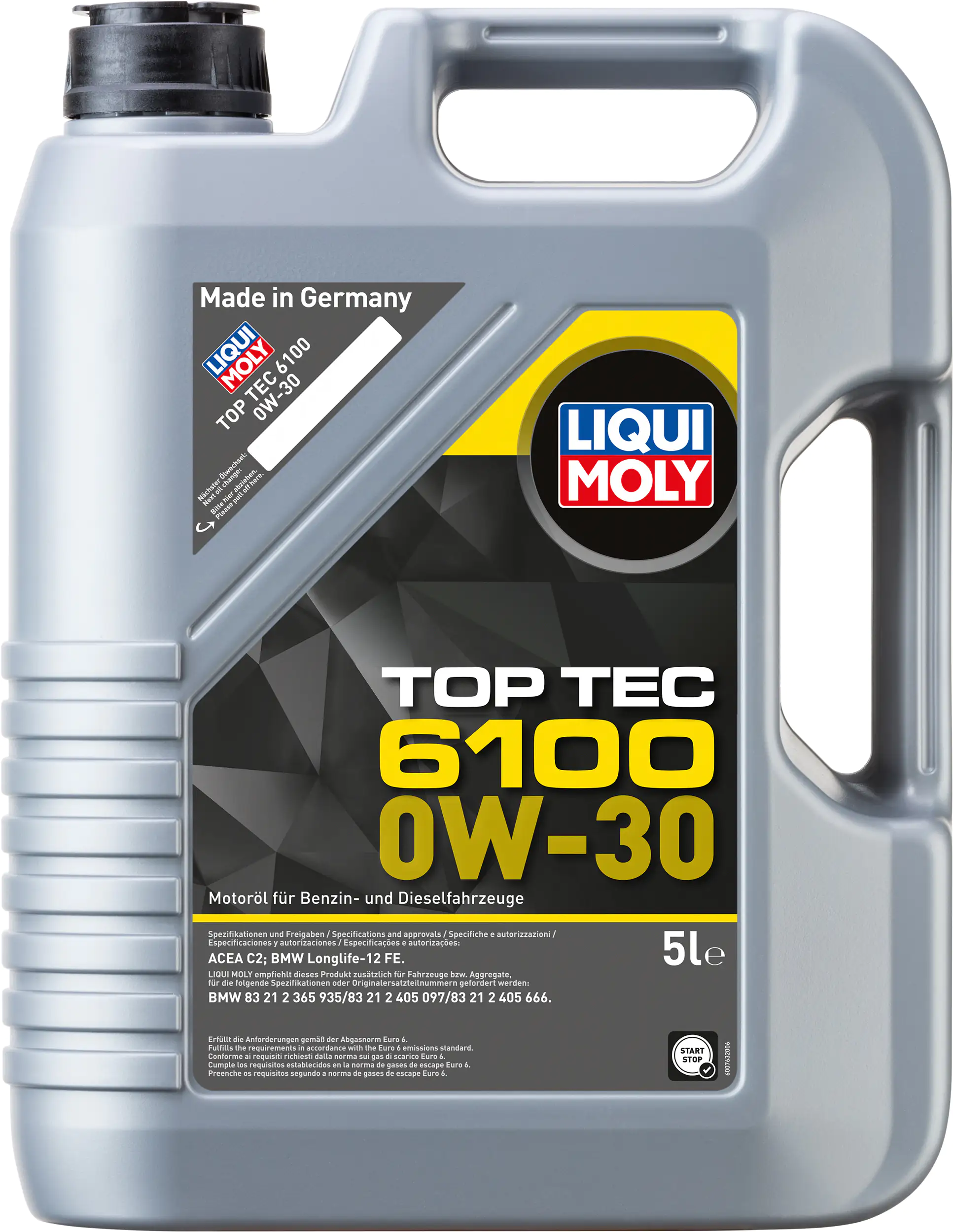 4100420207716 Liqui Moly Motoröl Top Tec 6100 0W-30 5 L