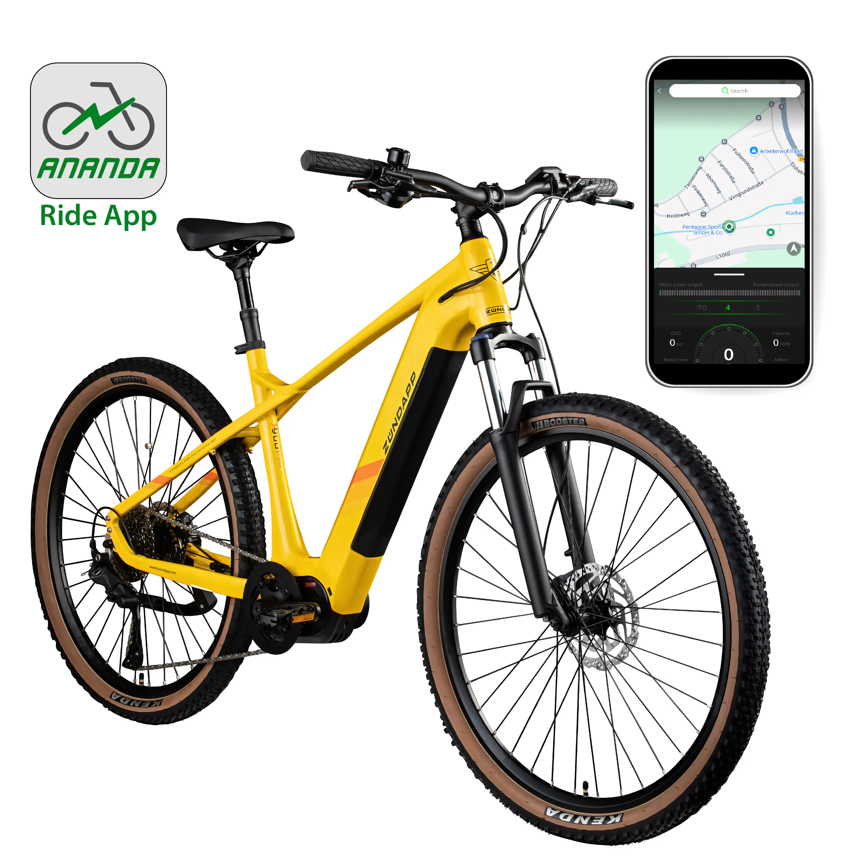 Zündapp E-Bike MTB X900 Pro 29 Zoll 10-Gang 733 Wh gelb