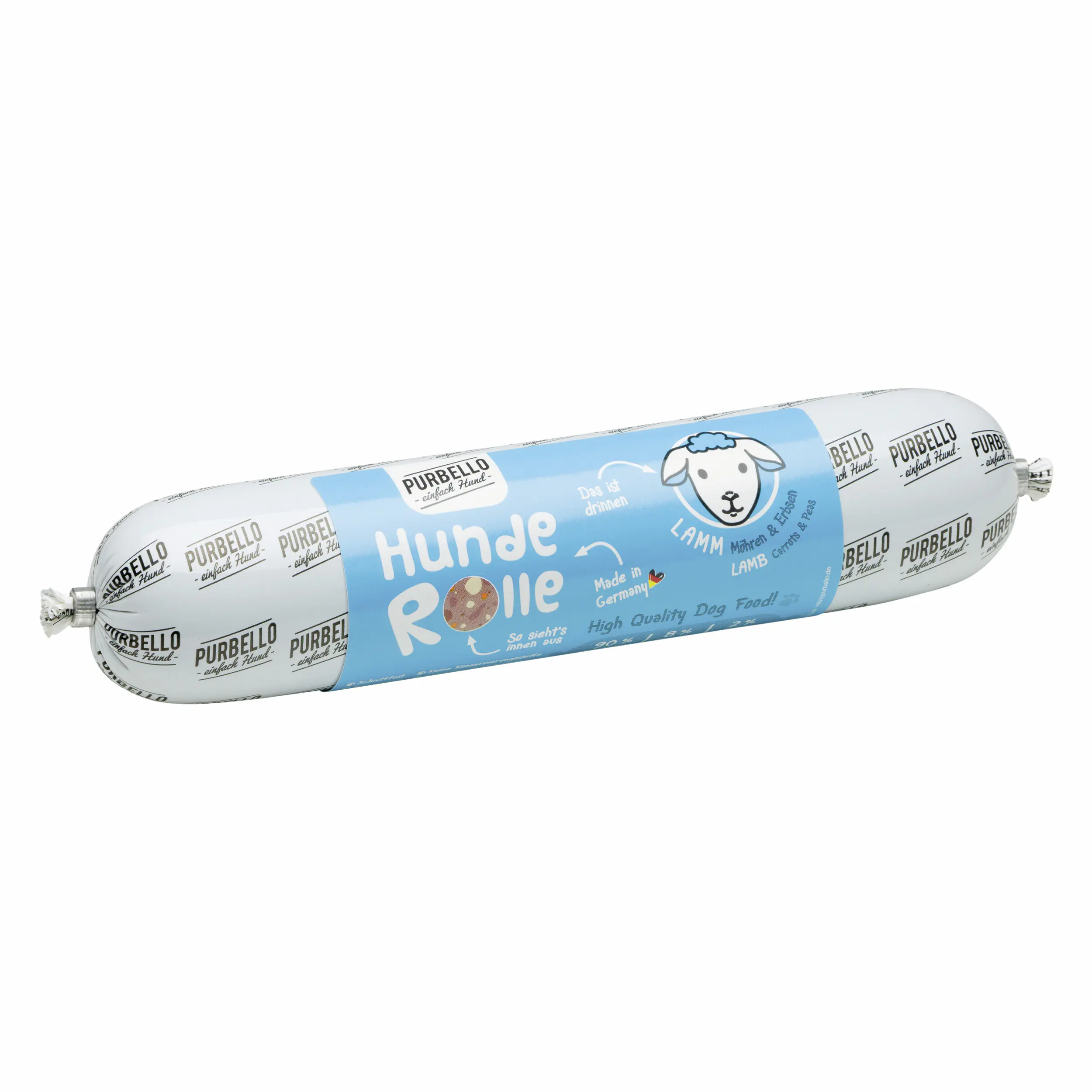 Purbello Hundefutter Rolle Adult getreidefrei 400 g Lamm