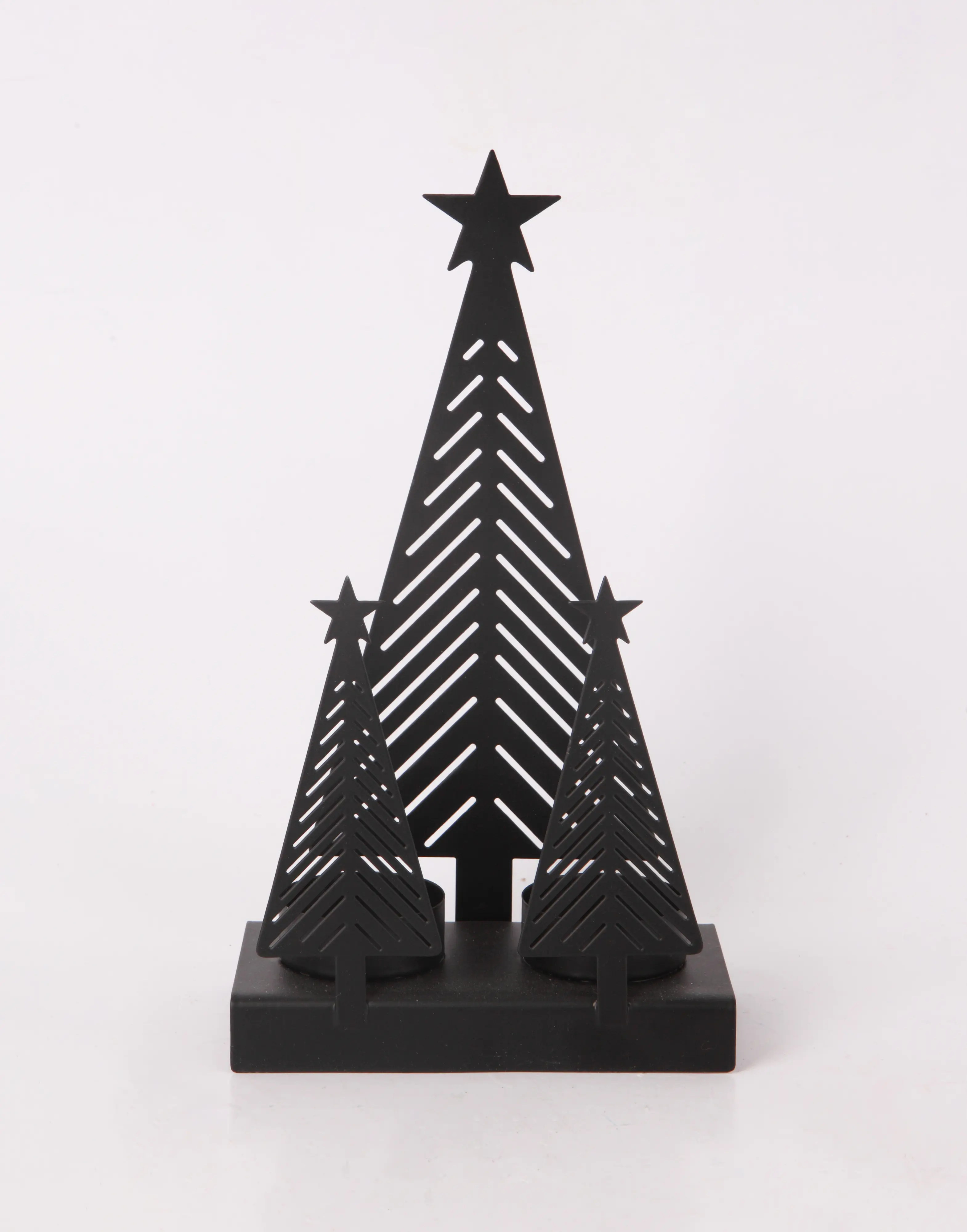 Kerzenhalter Tannenbaum mit Stern Metall 22 x 13 cm Kerzenhalter Tannenbaum mit Stern Metall 22 x 13 cm