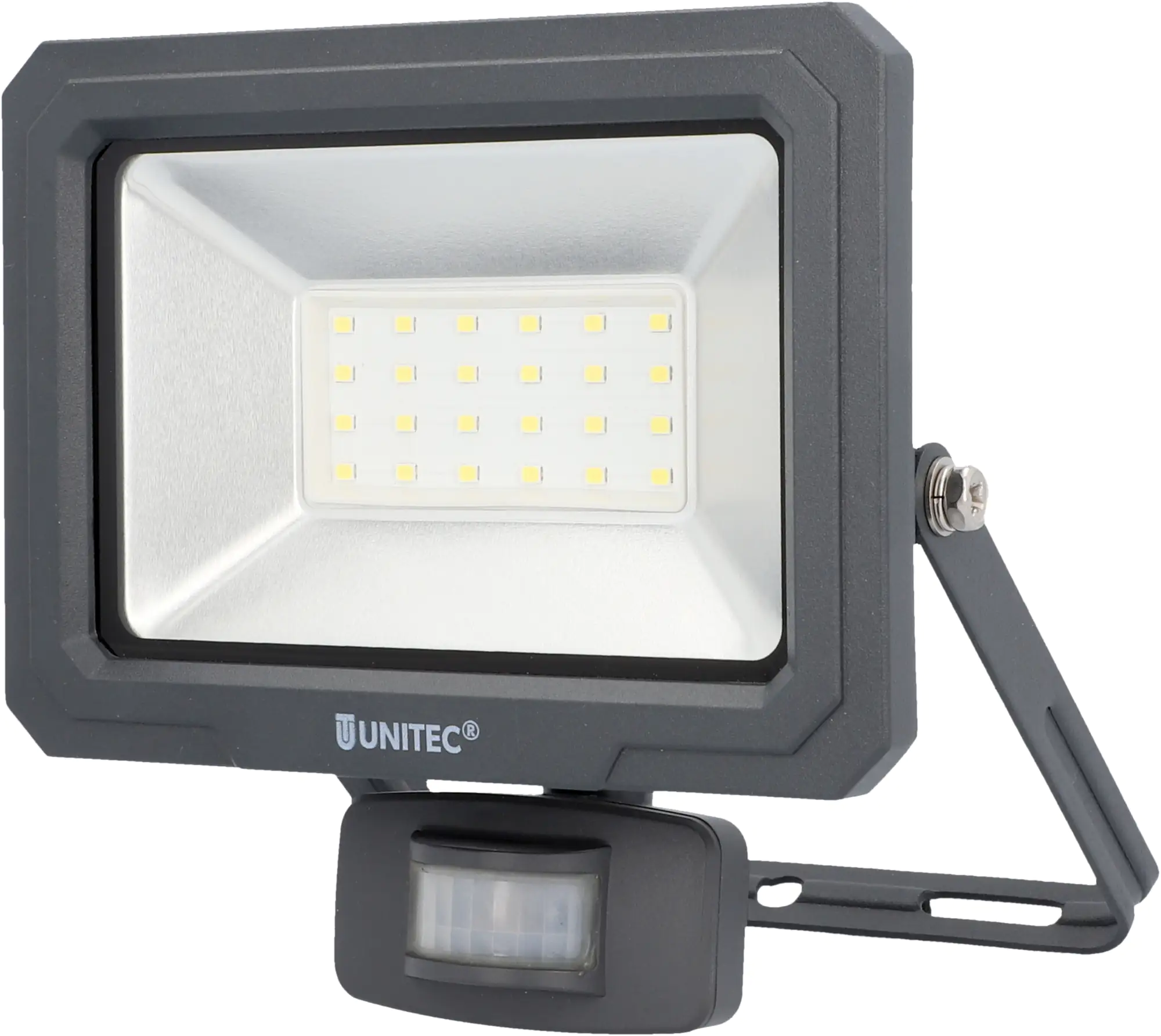 UniTec LED Strahler anthrazit mit Bewegungsmelder 21 W 2550 lm