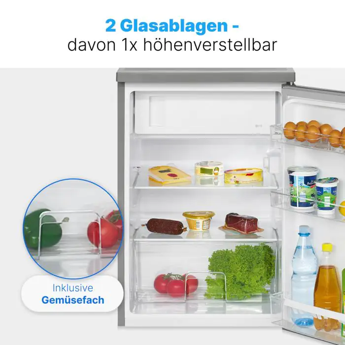 Bomann Kühlschrank mit Eisfach KS 2184.1 inox-look