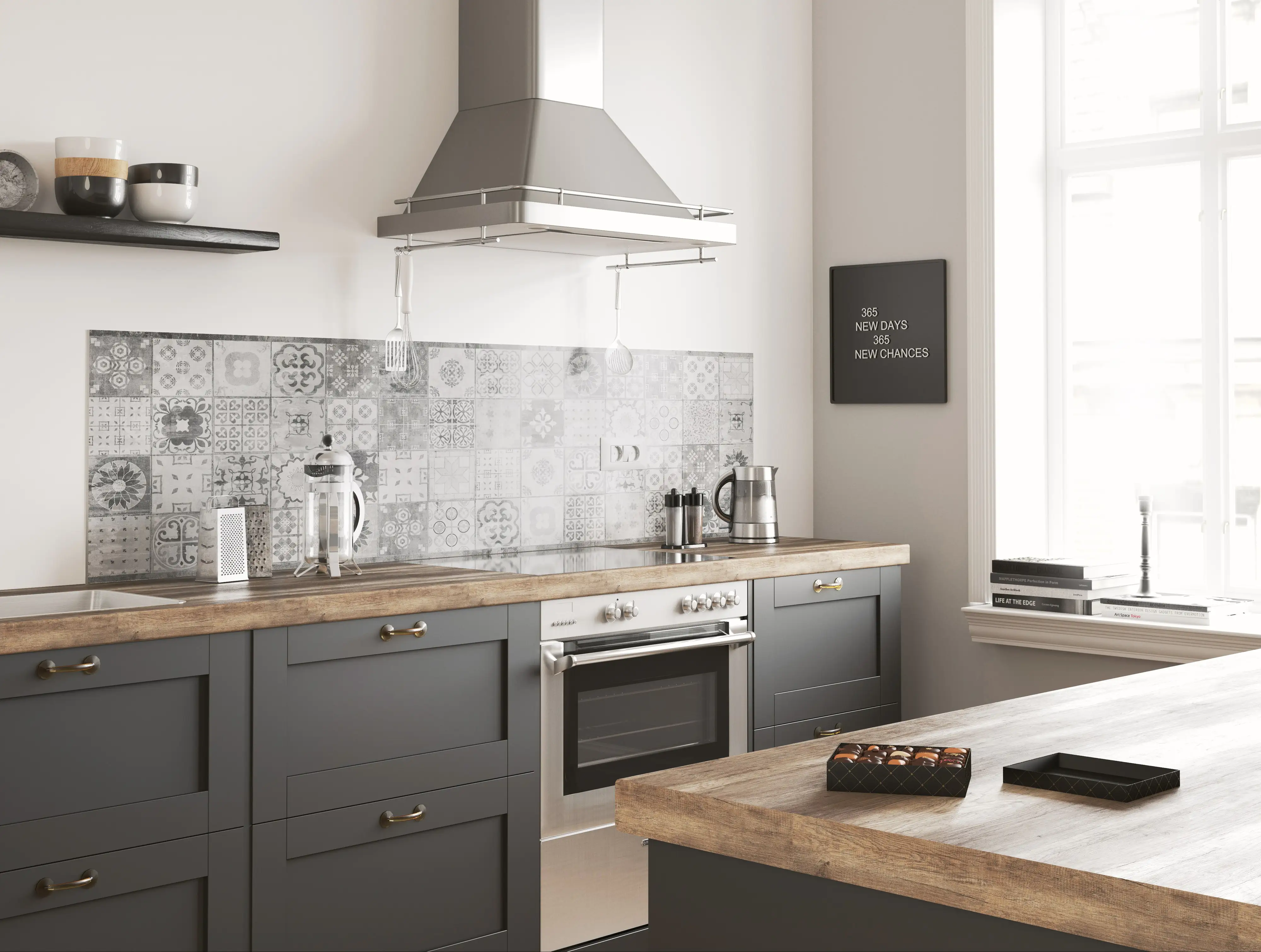 Küchenrückwand WandArt Easy arabesque 200 x 58,5 cm