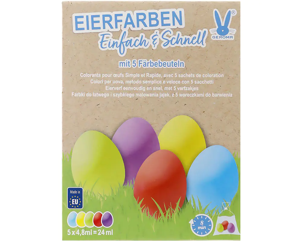 Eierfarben bunt 5 Farben einfach und schnell Eierfarben bunt 5 Farben einfach und schnell