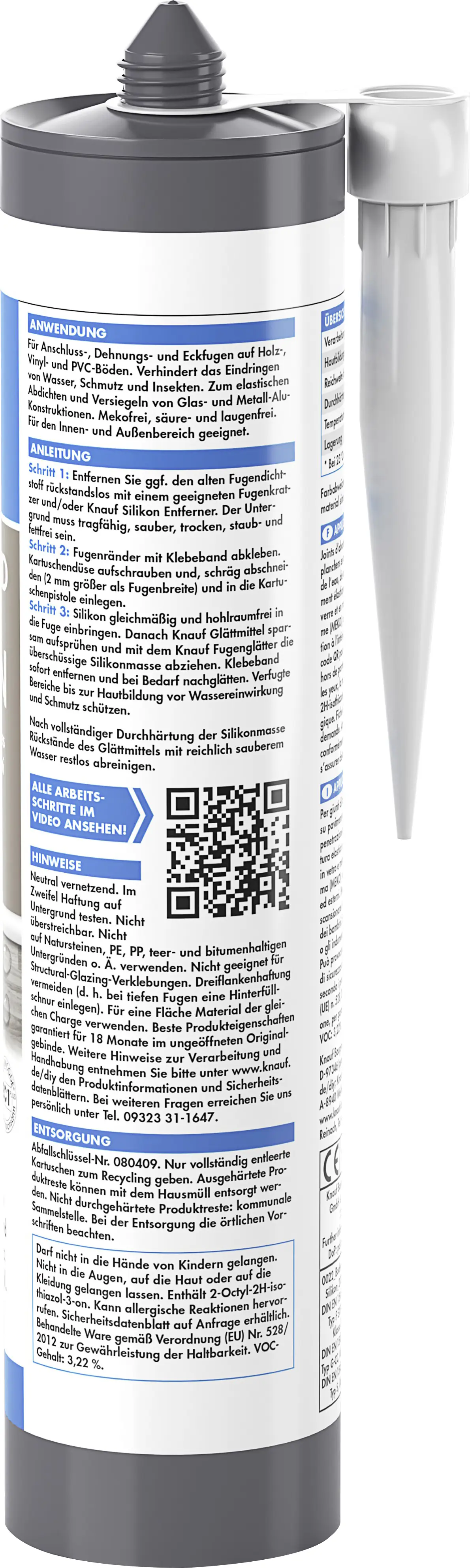 Knauf Boden- & Fenster Silikon 300 ml transparent 