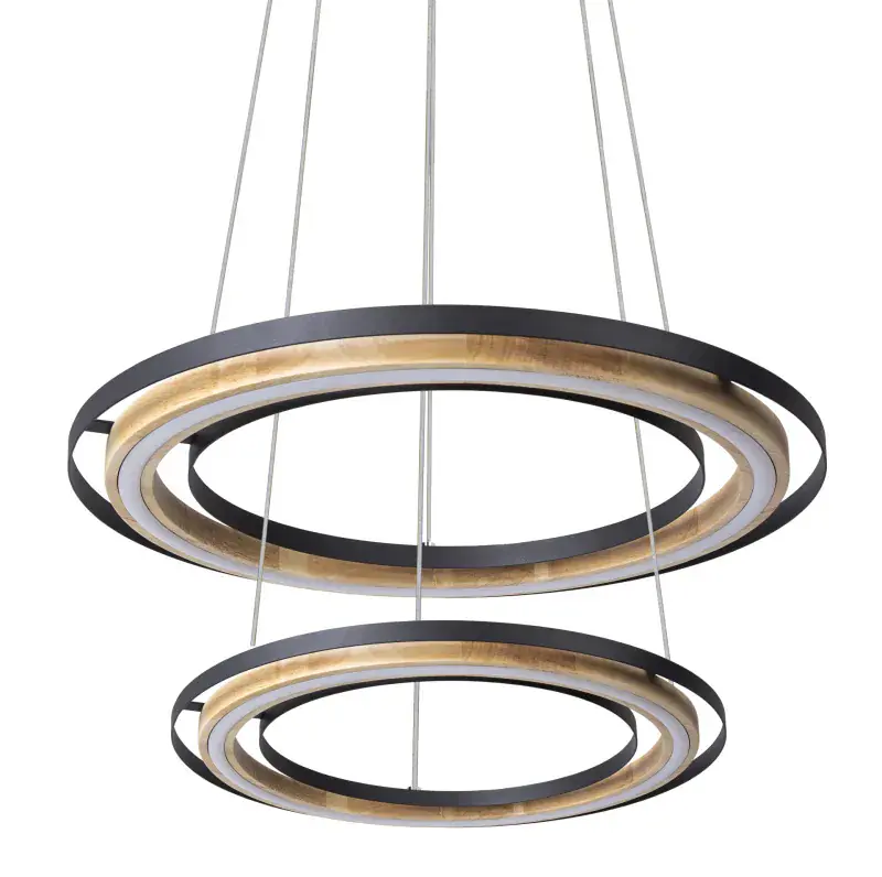 Globo Hängeleuchte 2 Rilas Ø 56,5 x 150 cm schwarz warmweiß