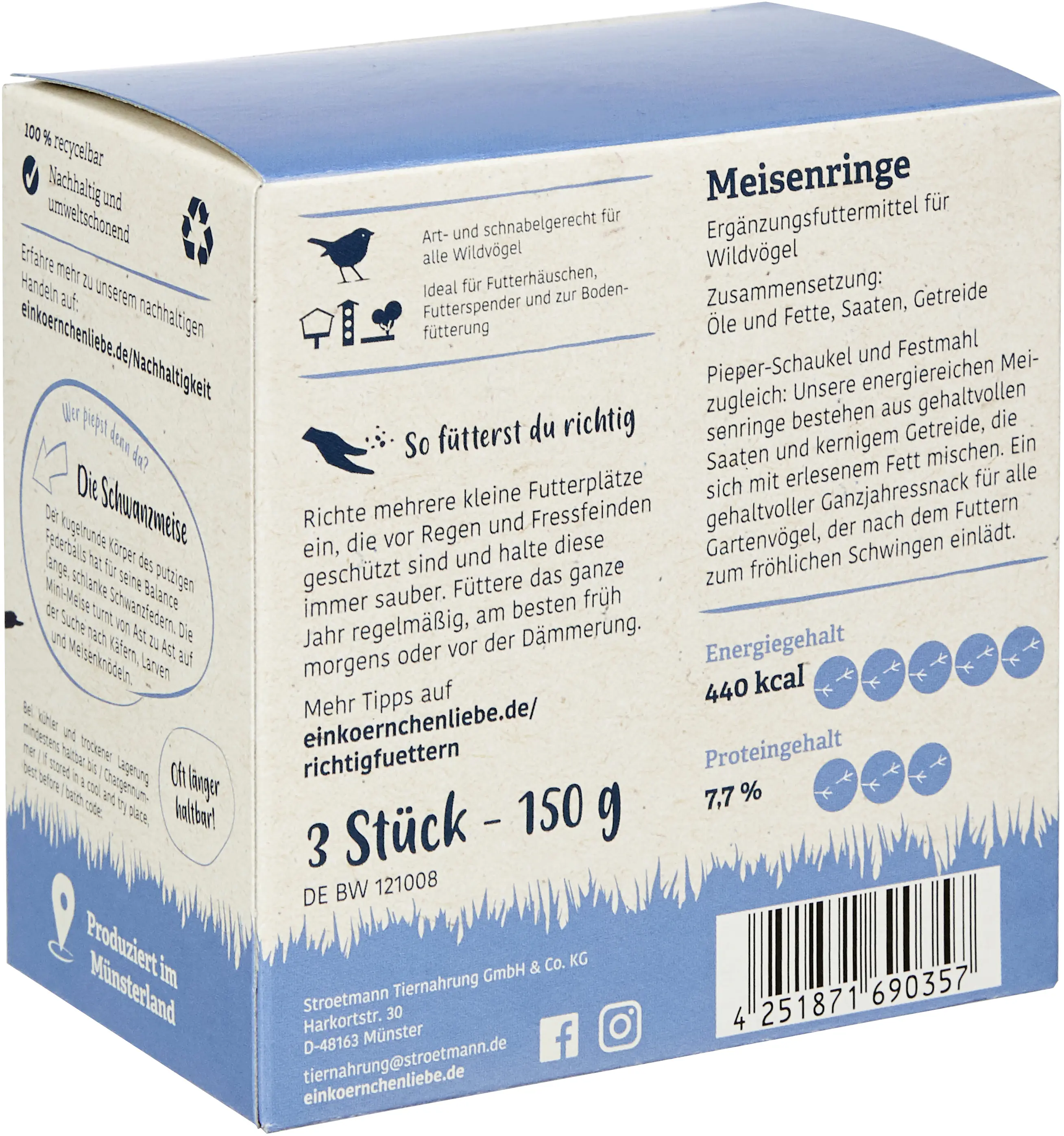 Elles Wildvogelfutter Meisenringe 3 Stück