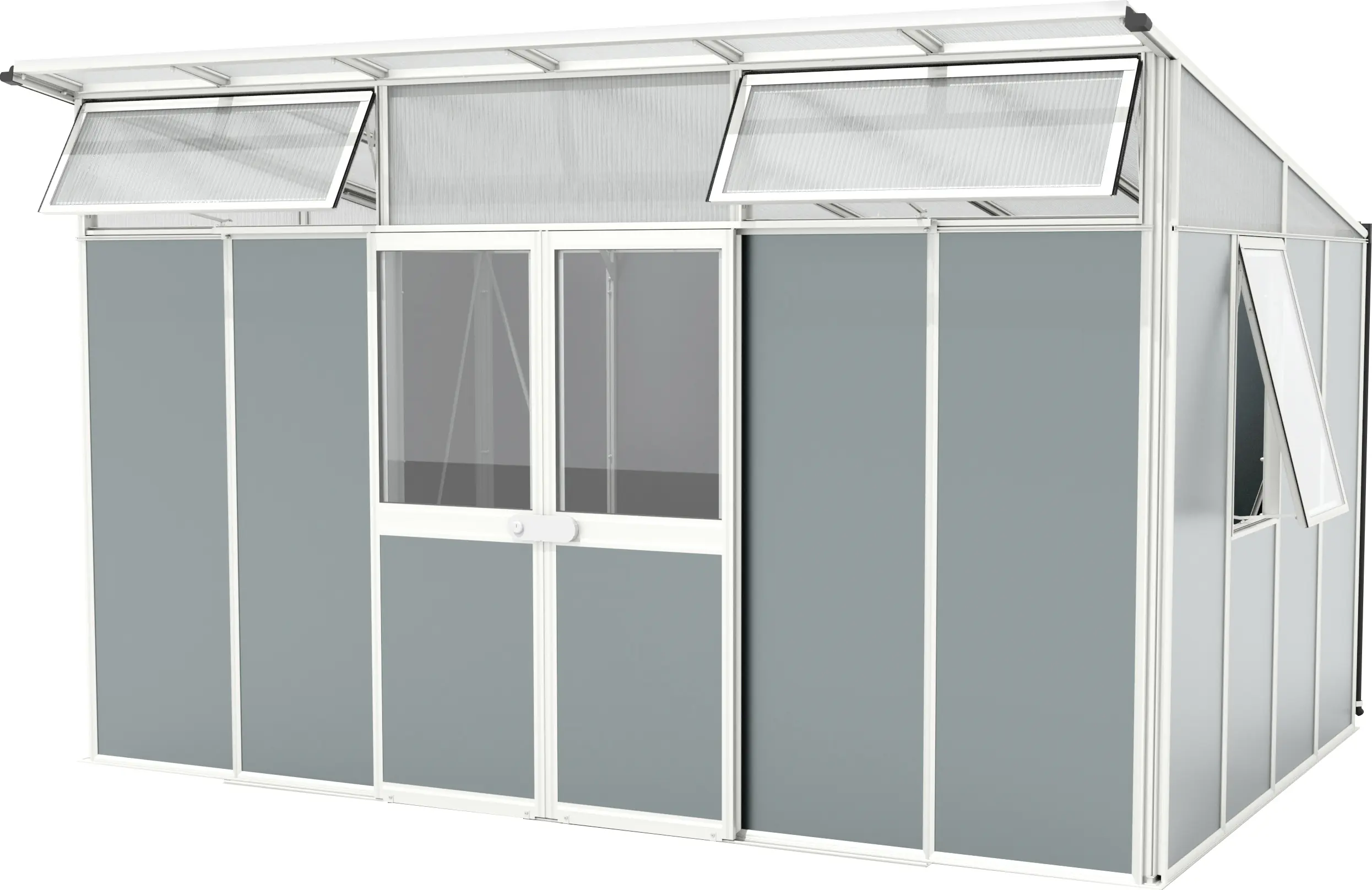 Vitavia Metallgerätehaus Kosmos 11500 salbei-grau 392 x 295 cm Vitavia Metallgerätehaus Kosmos 11500 salbei-grau 392 x 295 cm