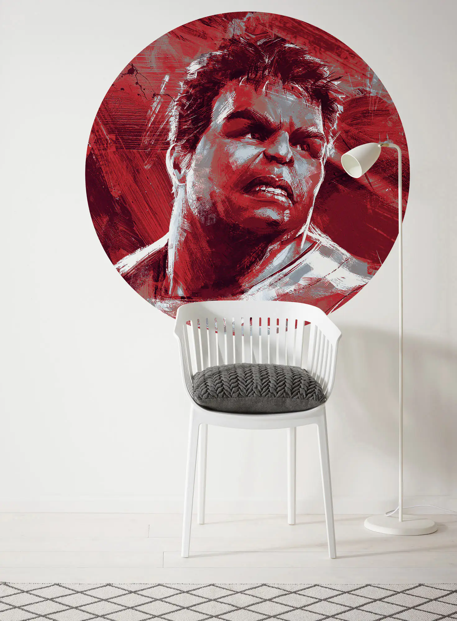 Komar Vlies Fototapete Dot Aveng Painting Hulk Ø 128 cm, selbstklebend