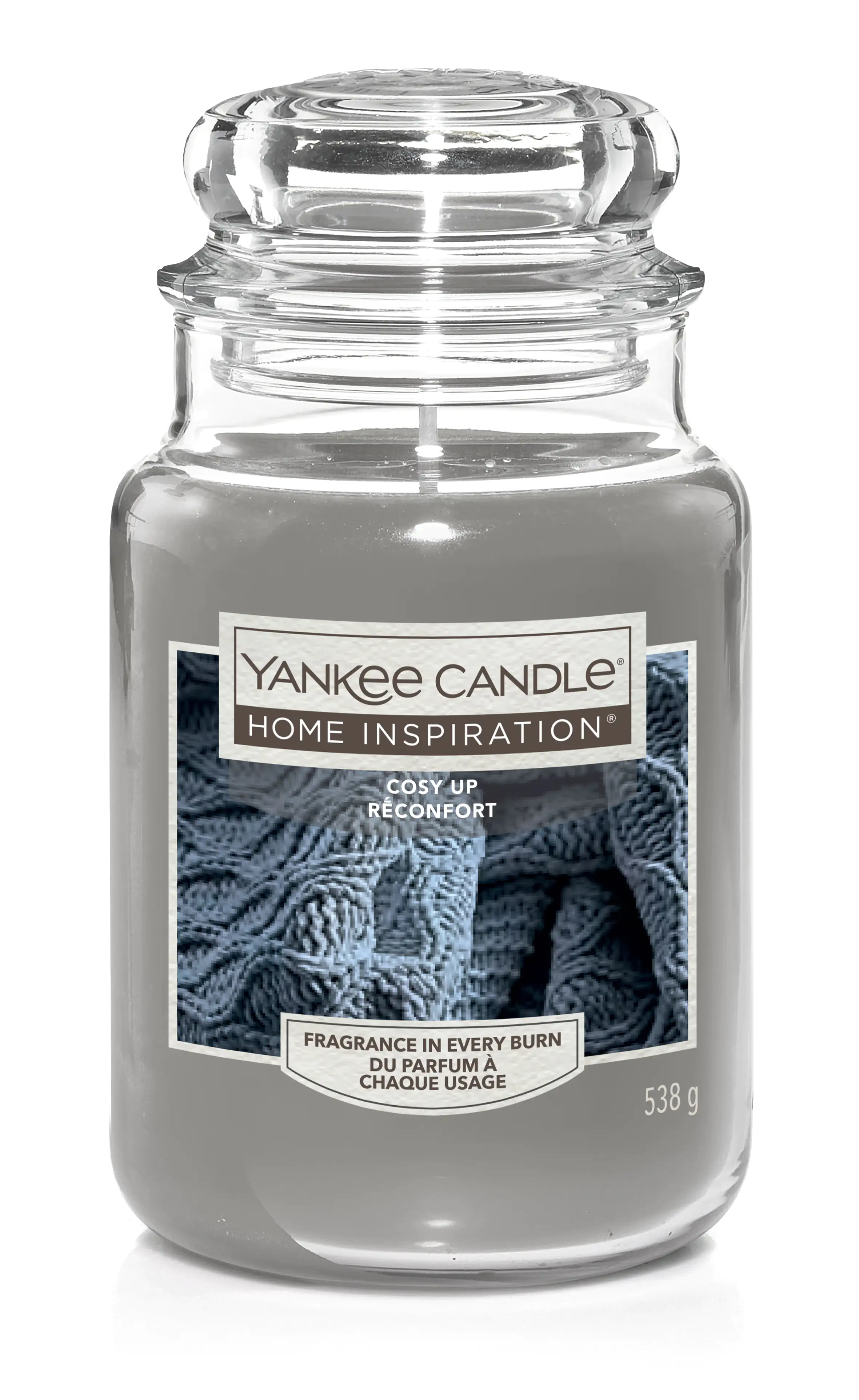 Yankee Candle Duftkerze Großes Glas Cosy Up 538 g, grau Yankee Candle Duftkerze Großes Glas Cosy Up 538 g, grau