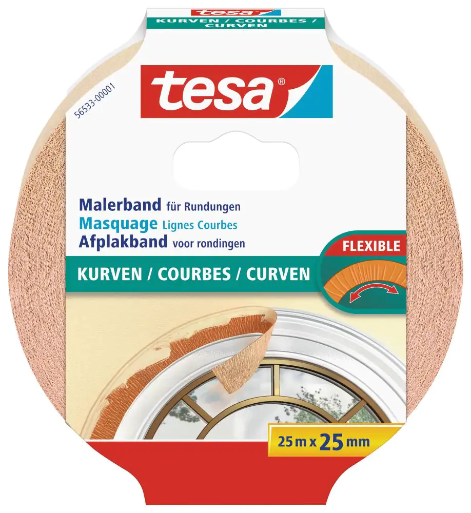 tesa Malerband für Kurven tesa Malerband für Kurven 25 m x 25 mm, beige