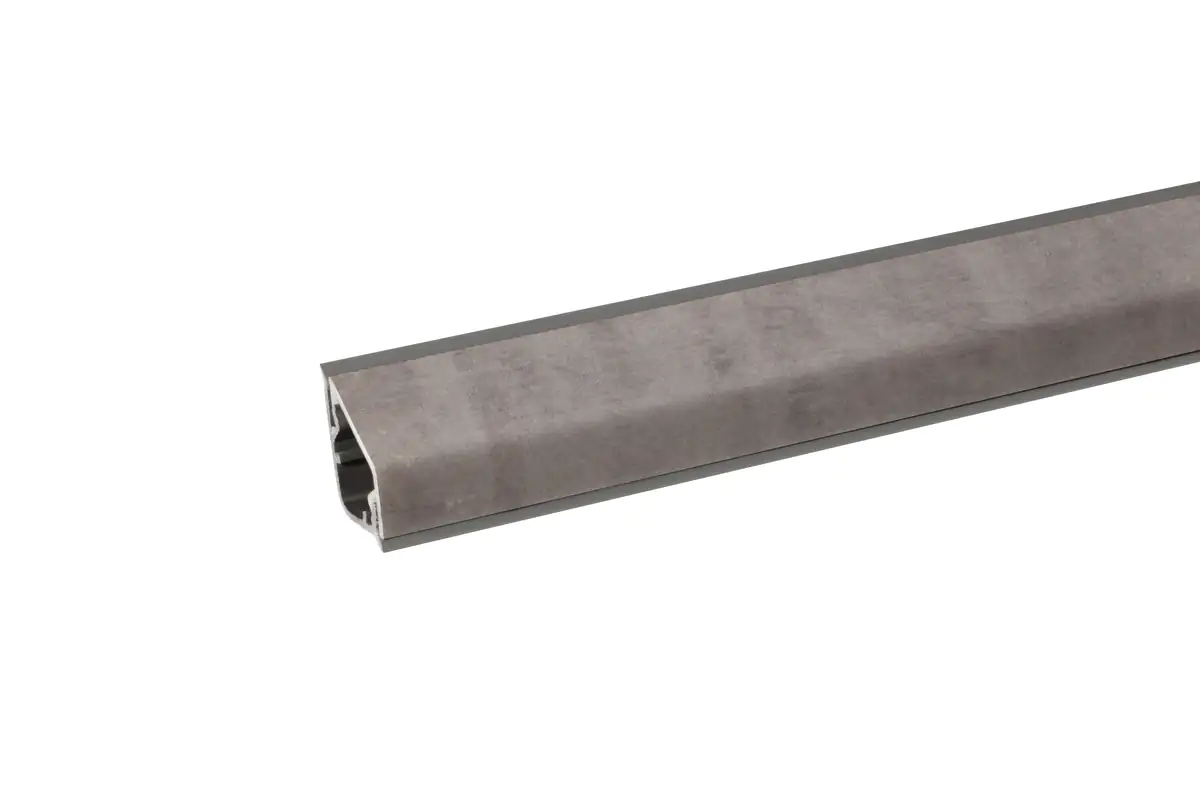 Wandanschlußsystem 300 cm, 24 x 16 mm, Beton Art Perlgrau