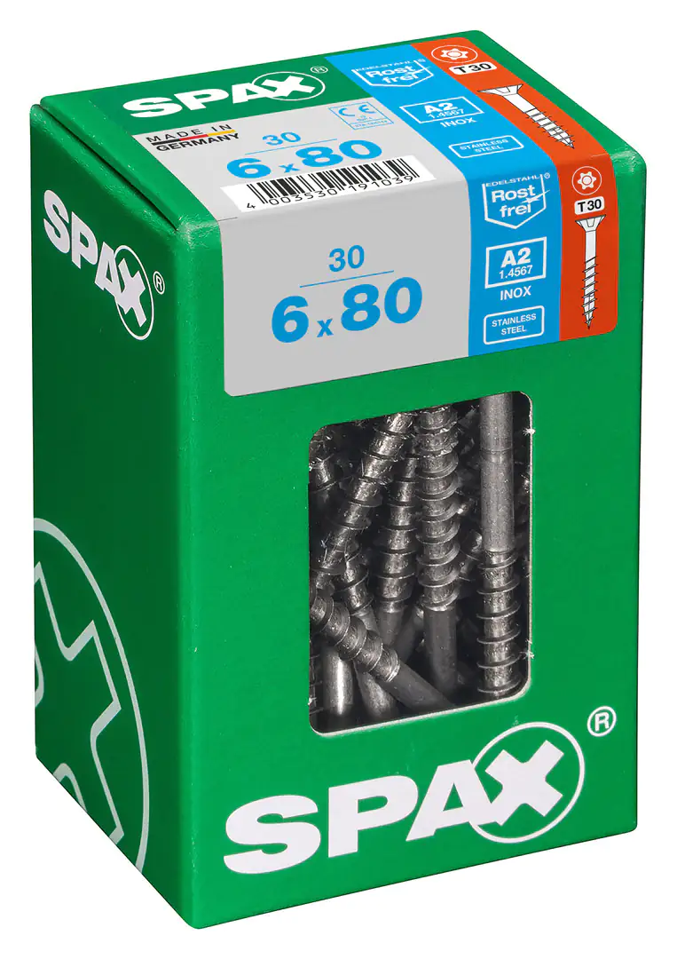 Spax Universalschrauben 6.0 x 80 mm TX 30 - 30 Stk.