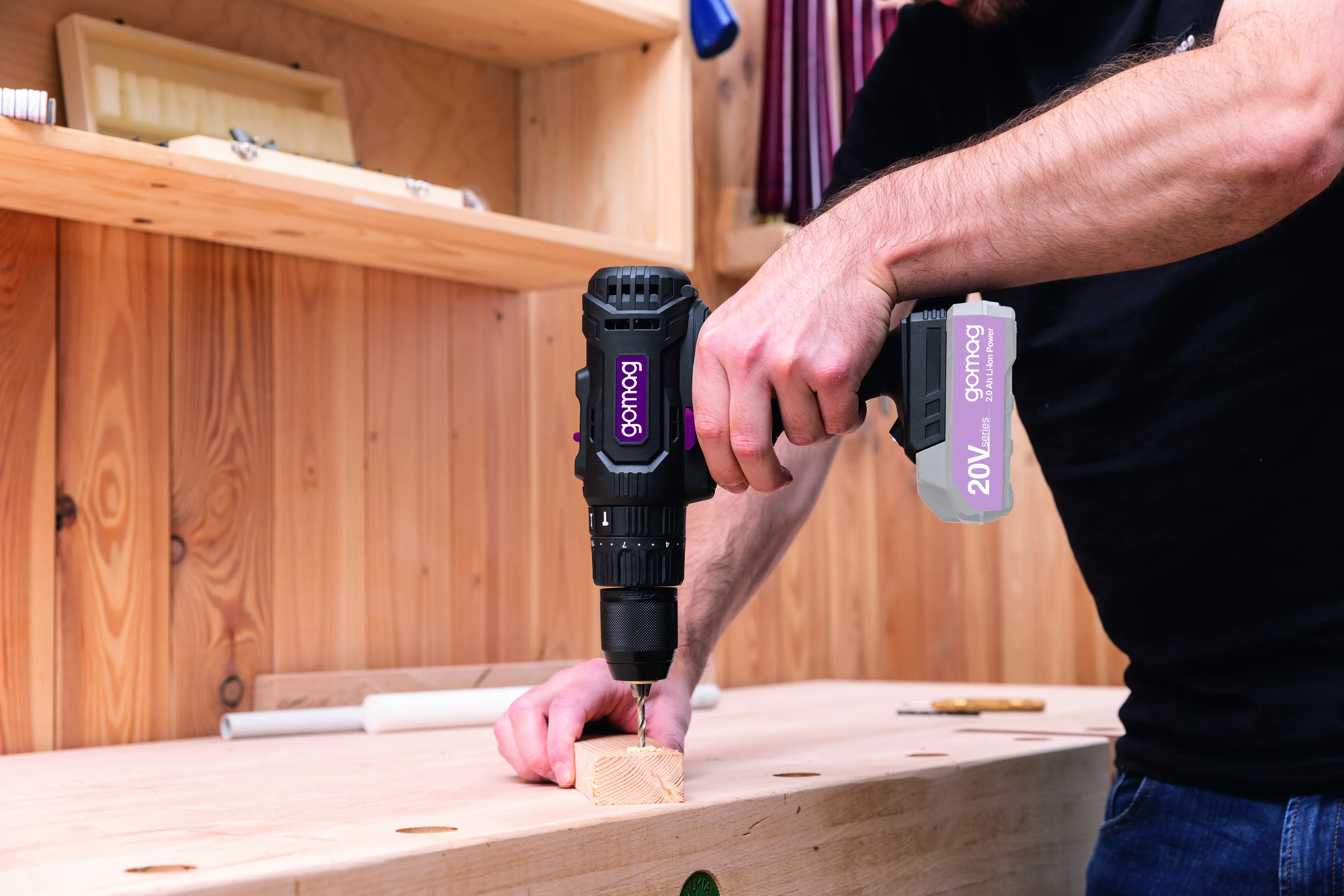 Gomag Akku-Schlagbohrschrauber GO-SBS45 20 V inkl. 2 Ah Starter-Kit