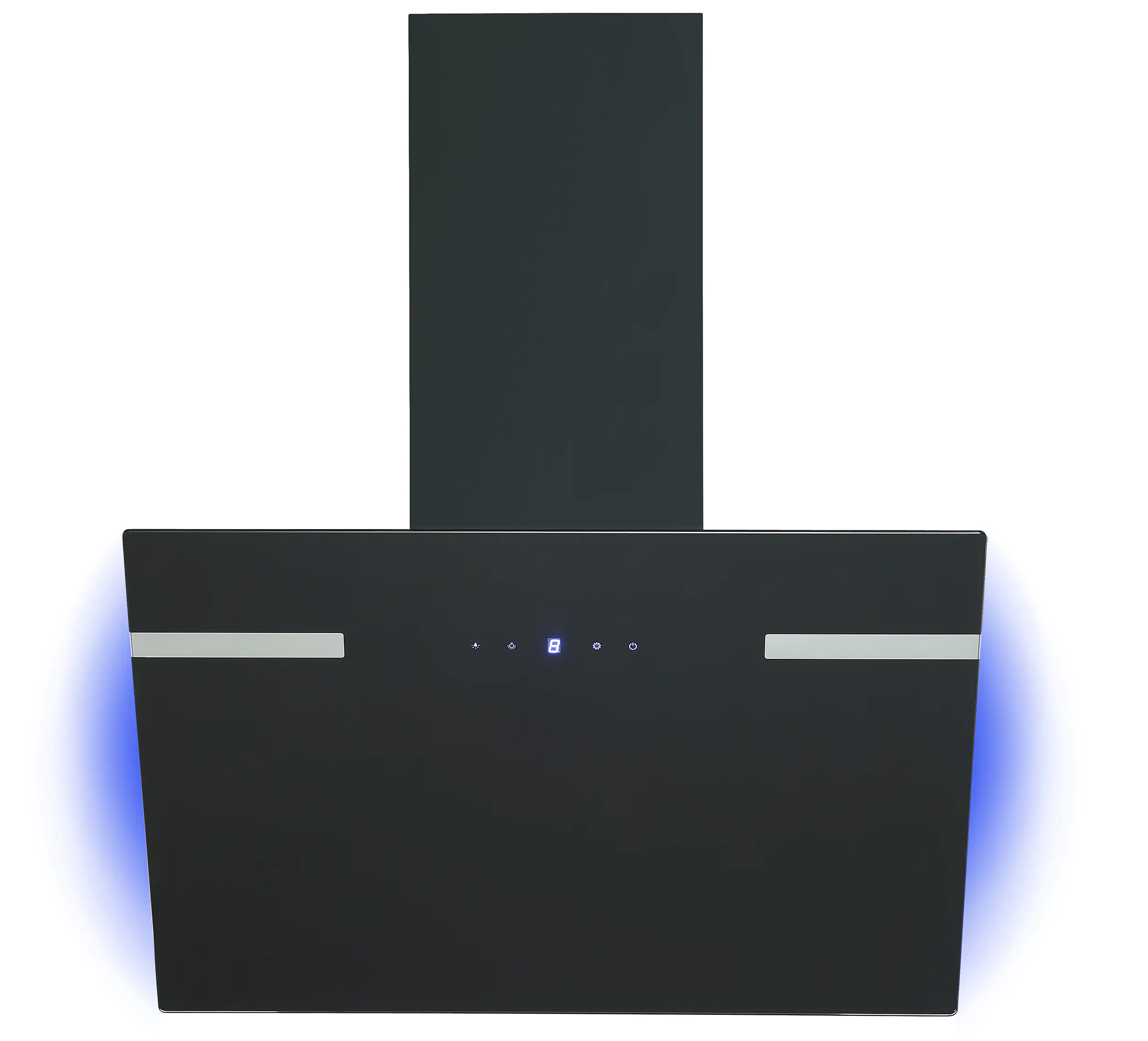 Respekta Design-Schräghaube 60 cm schwarz mit Hintergrundbeleuchtung