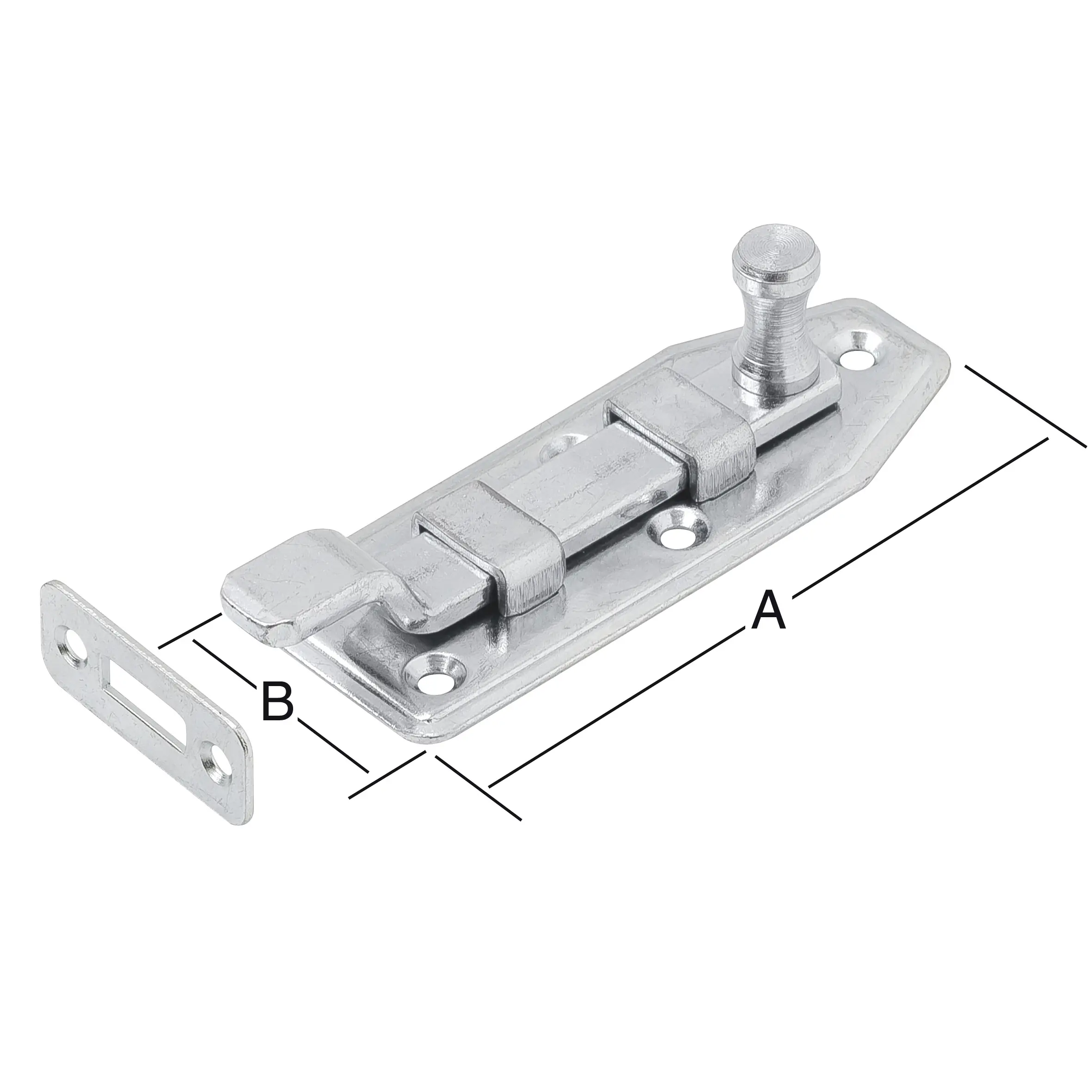 Vormann Fensterriegel  verzinkt 80 x 30 mm gekröpfte Form