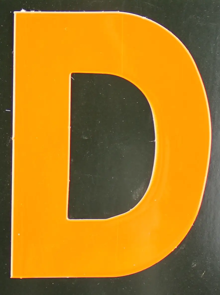 4004947548430 Conacord Reflektierender Klebebuchstabe D orange "D"