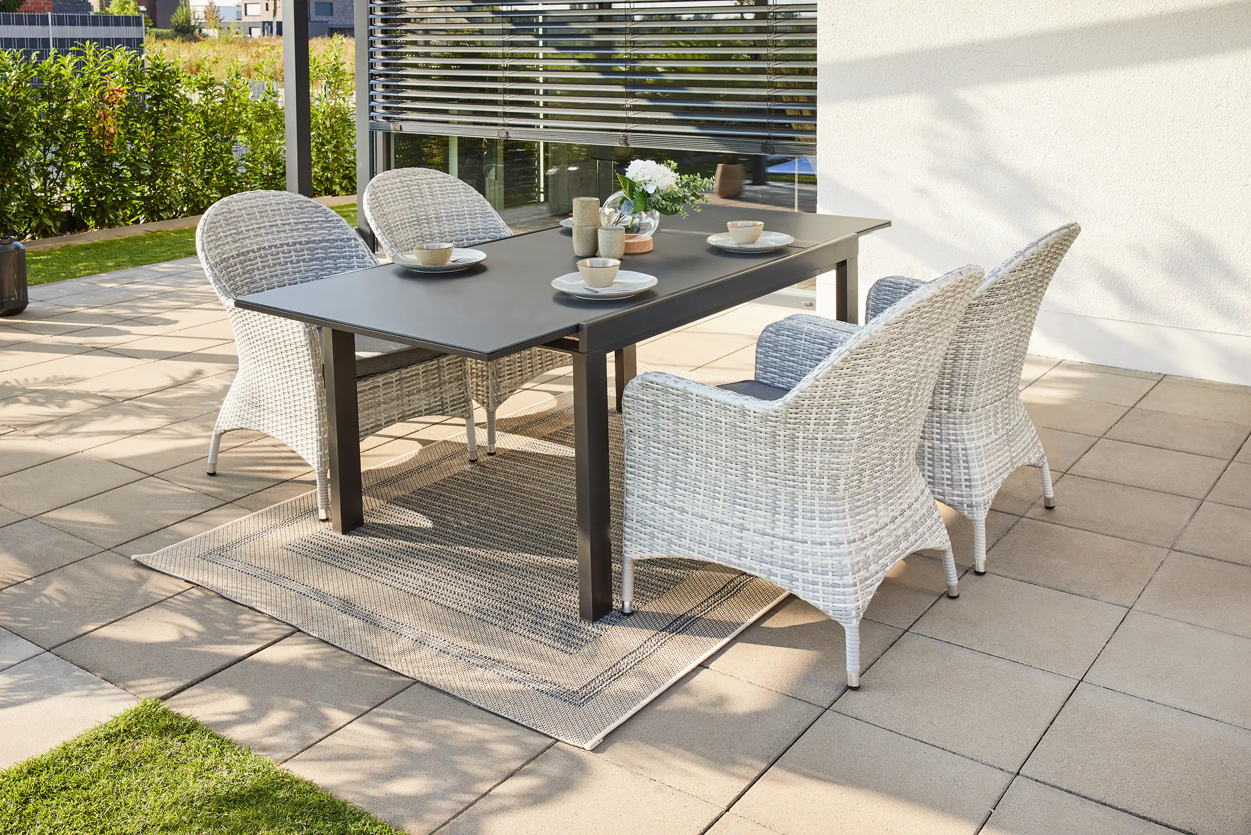 Primaster Gartentisch Arezzo 140 x 90 cm ausziehbar bis 2,00 m