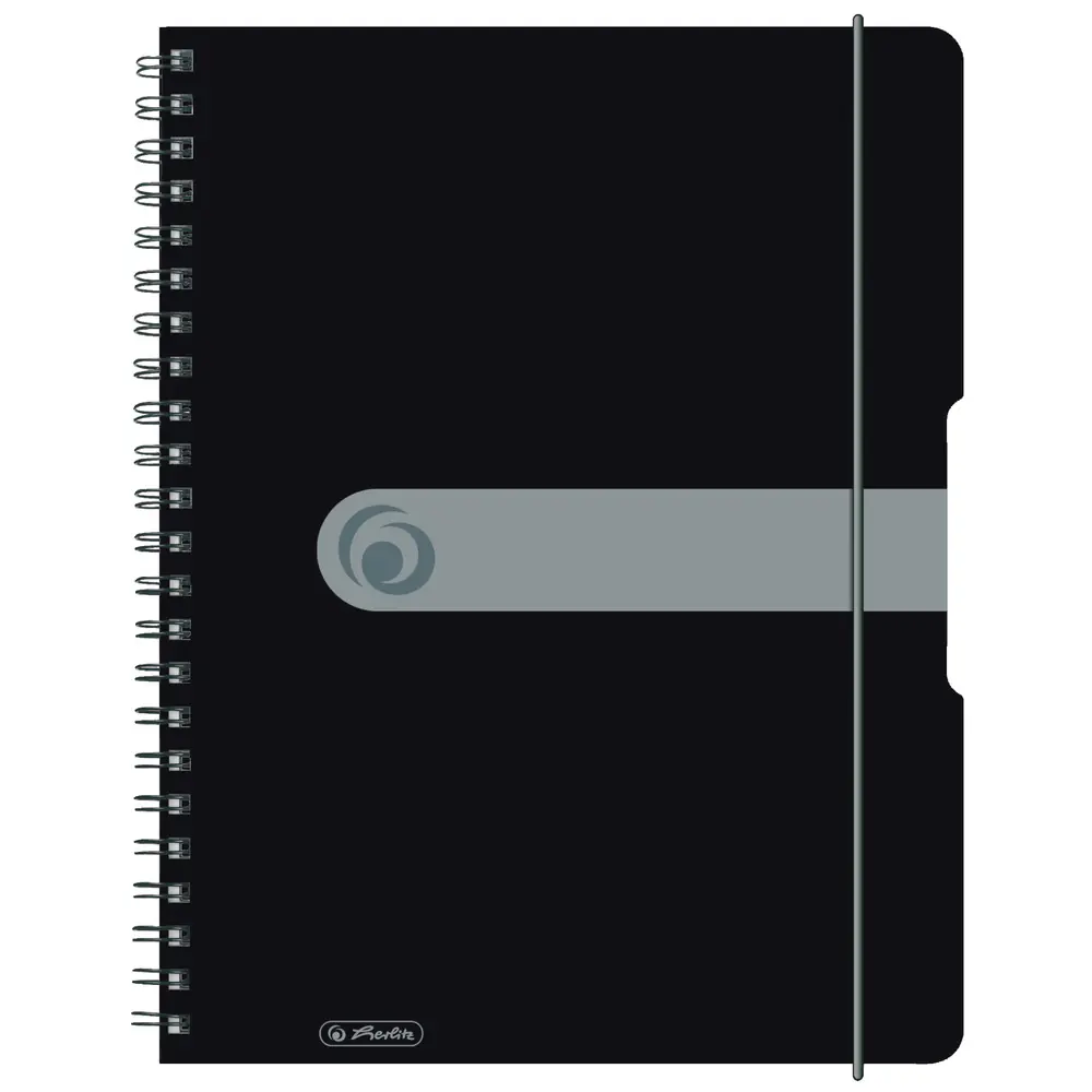 herlitz Spiralblock to go A4 80 Blatt Motiv schwarz Sonderlineatur kariert