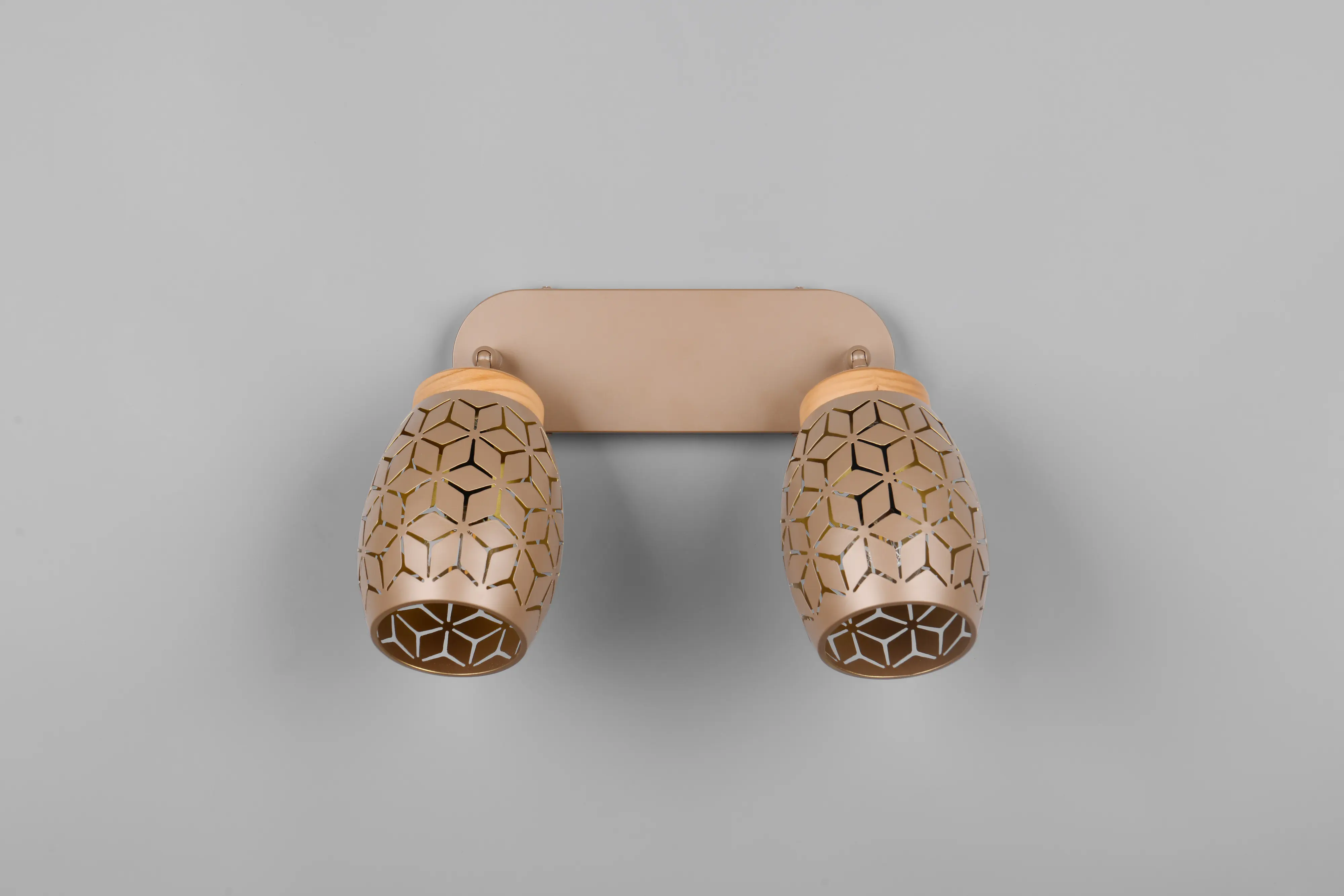 Trio LED-Deckenlampe 2er Spot Bidar 28 cm coffee