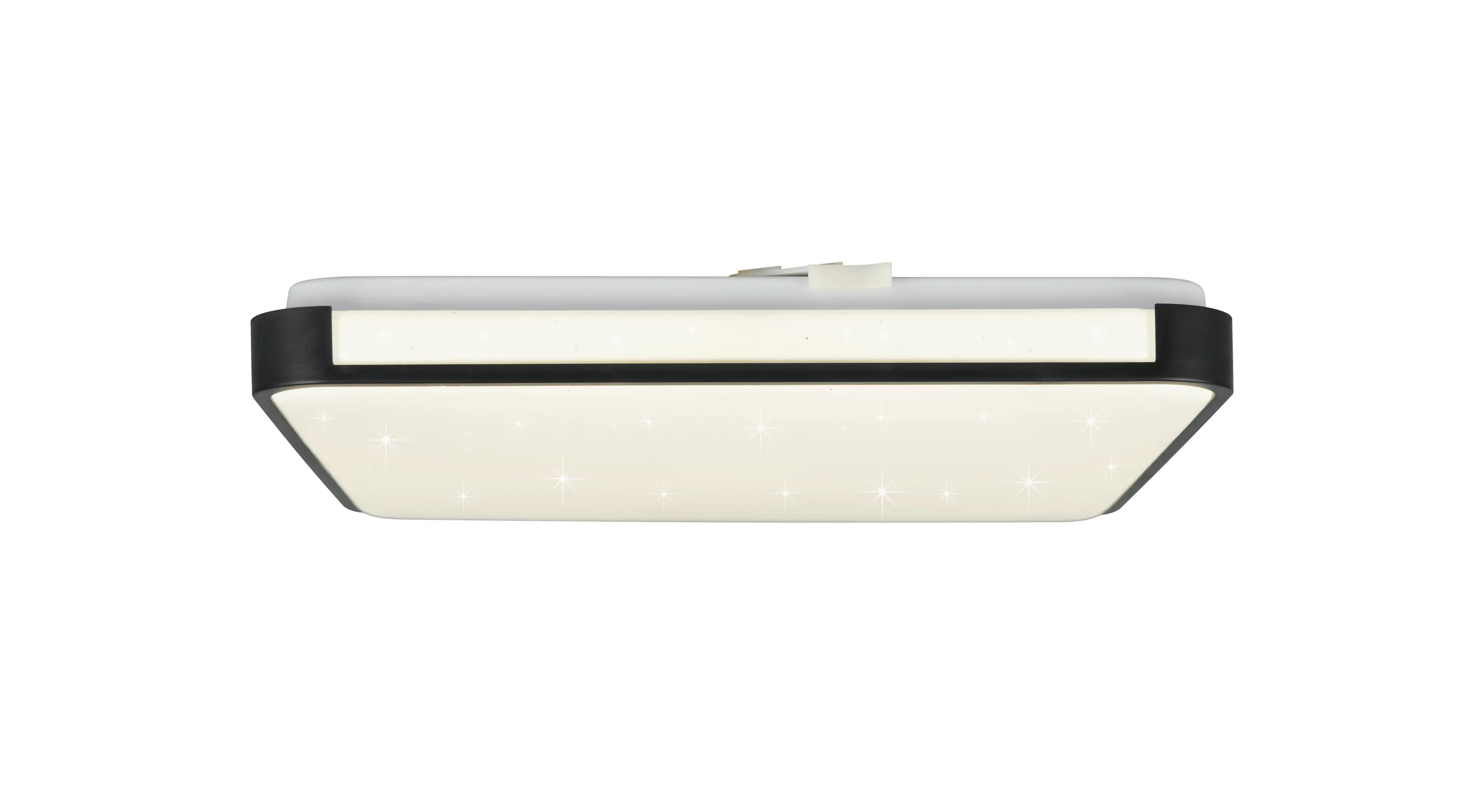 Reality LED-Deckenleuchte Relus 27x27 cm schwarz matt Starlight Effekt neutralweiß