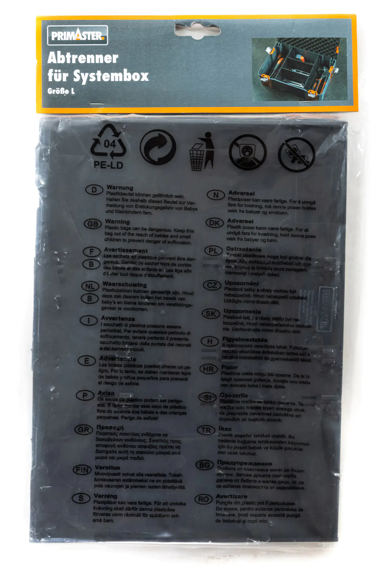 Primaster Abteiler für Systembox L 2-teilig